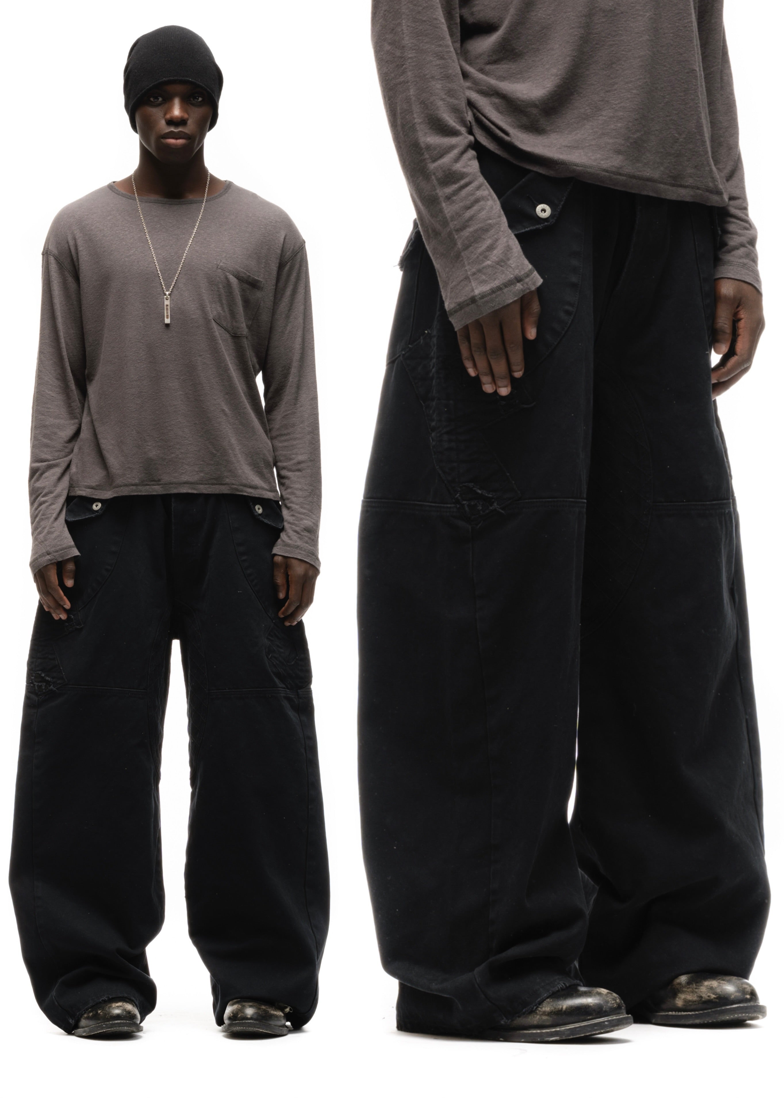 F8 REWORKED PANTS BLACK – NO/FAITH STUDIOS