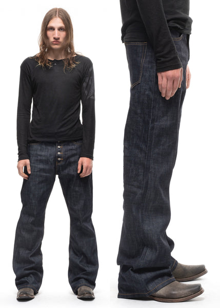 RAW DENIM JAPANESE BOOTCUT FIT BLUE – NO/FAITH STUDIOS