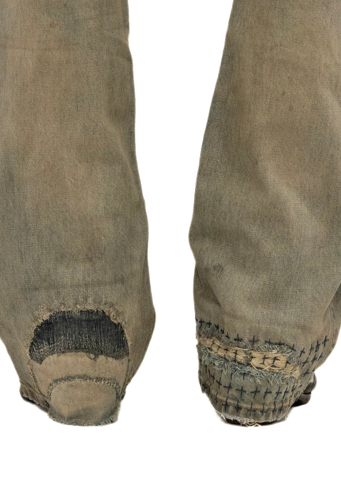 STUDDED SELVEDGE BOOTCUT DENIM