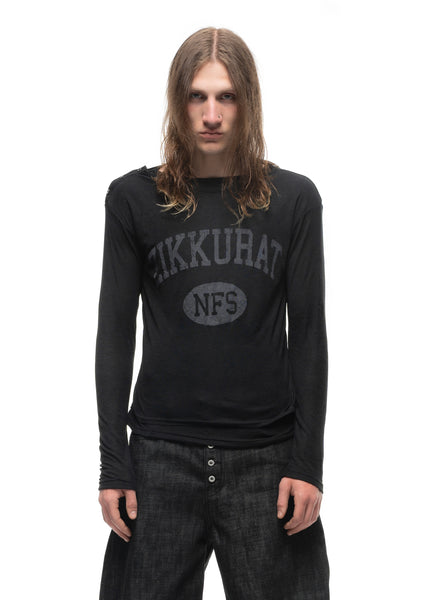 【Chikashitsu +】layered long sleeve 大阪店WEB限定【Chikashitsu +】shoulder zip long sleeve