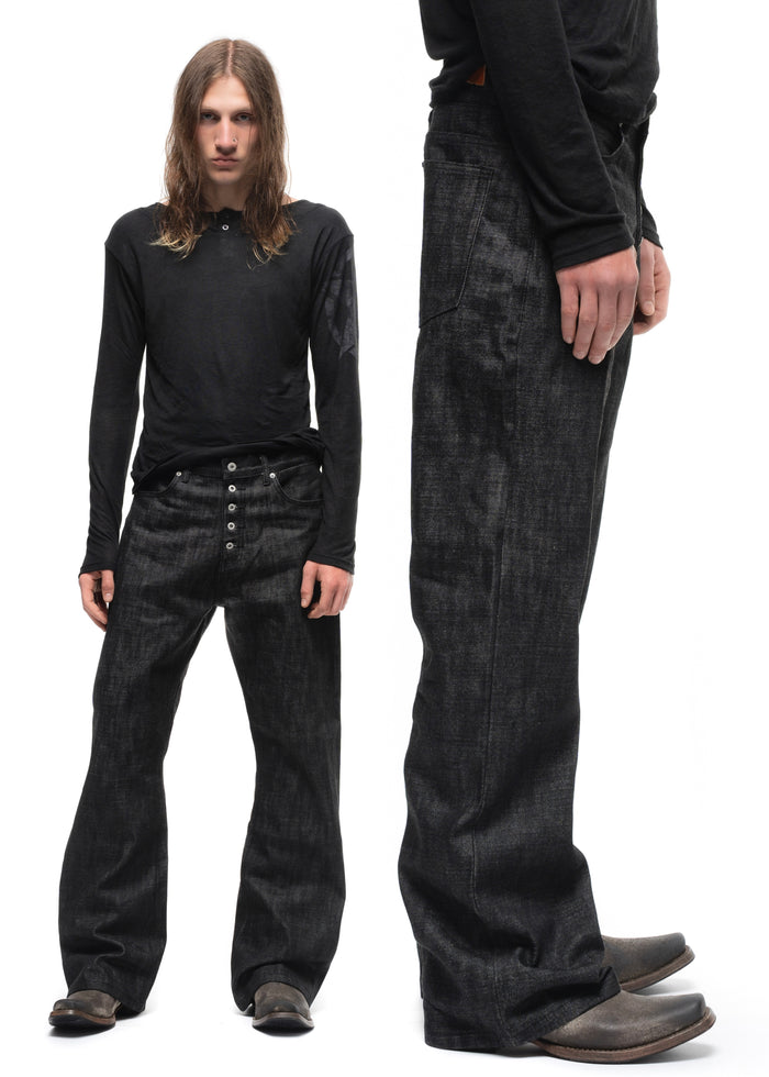 RAW DENIM JAPANESE BOOTCUT FIT BLACK