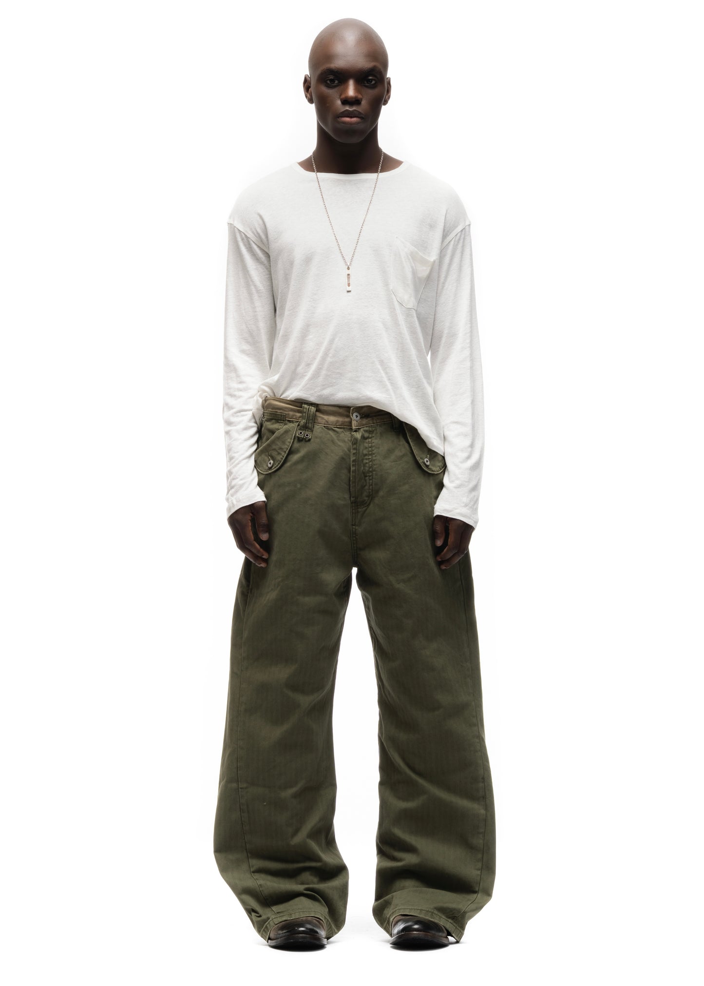 HERRINGBONE CUT KHAKI