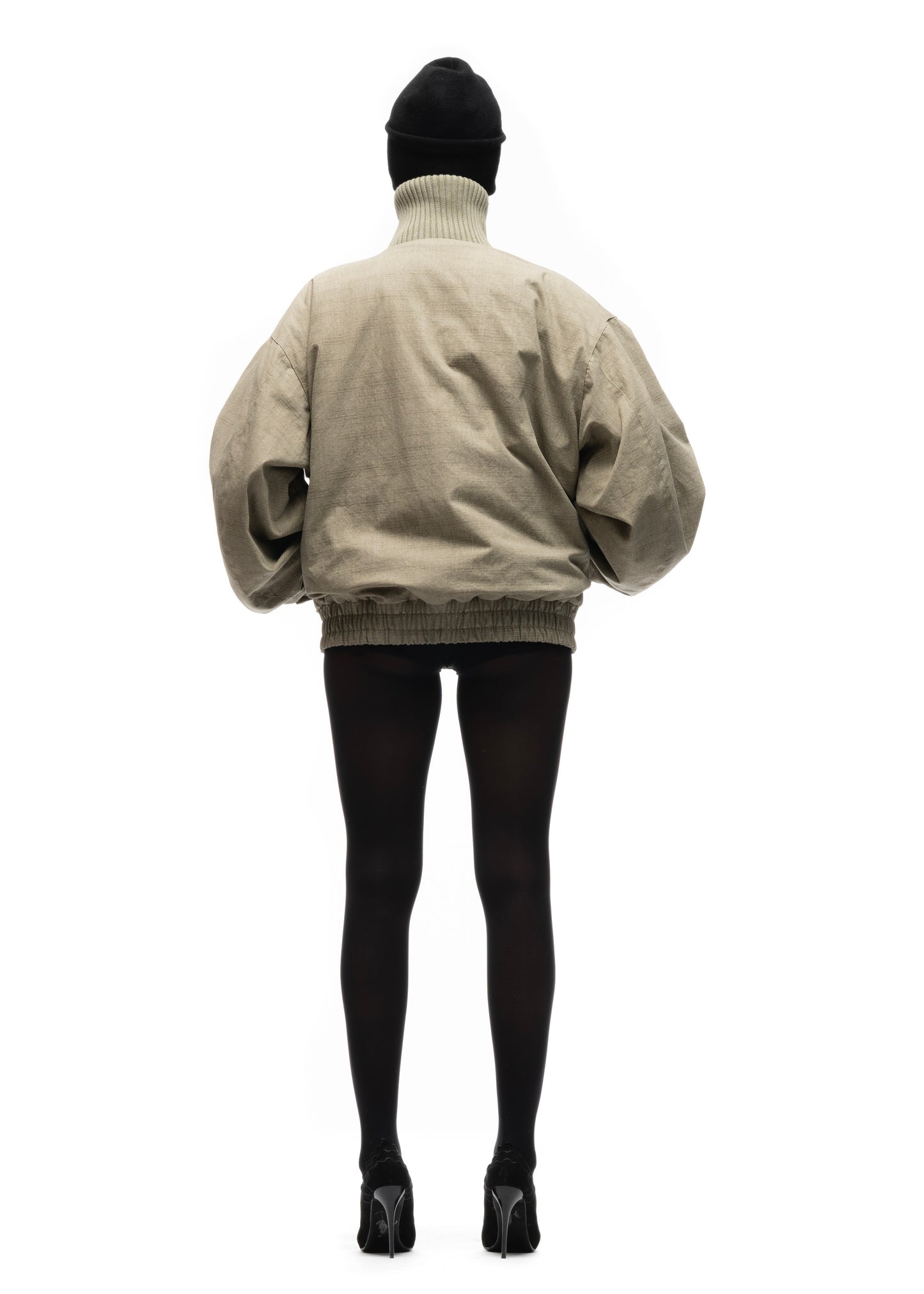JAPANESE FLIGHT PADDED BOMBER JACKET CONCRETE BEIGE FEMALE