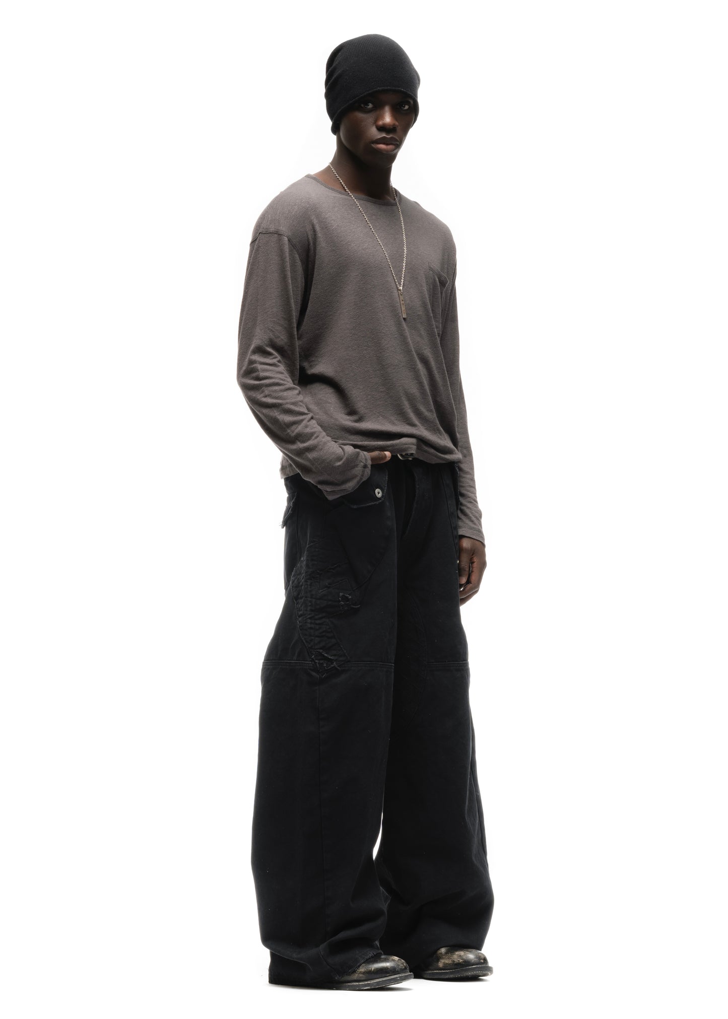 F8 REWORKED PANTS BLACK