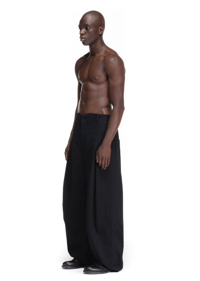 NFS PLEATED SUIT PANTS BLACK