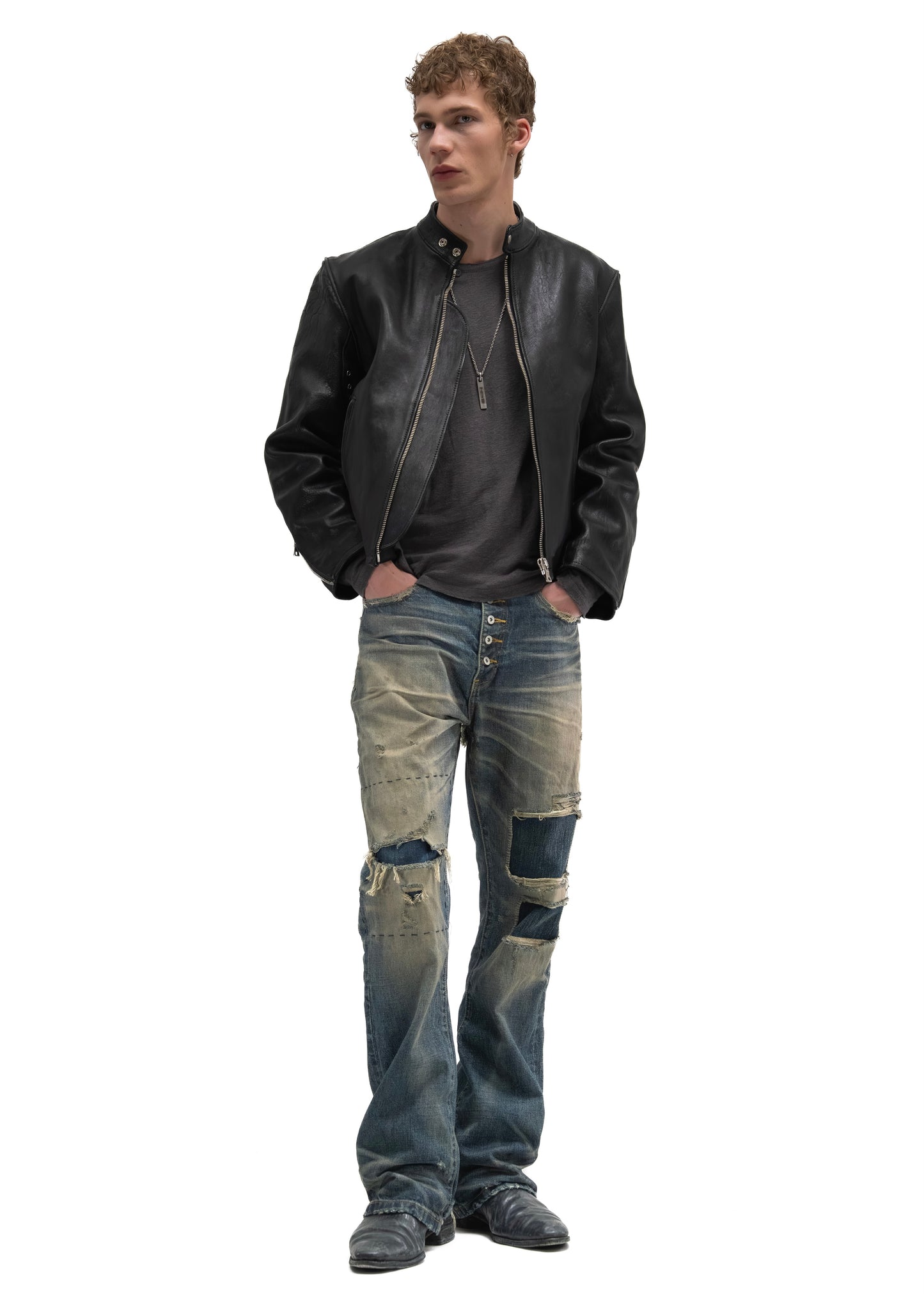 RACER ONE CUT LEATHER JACKET