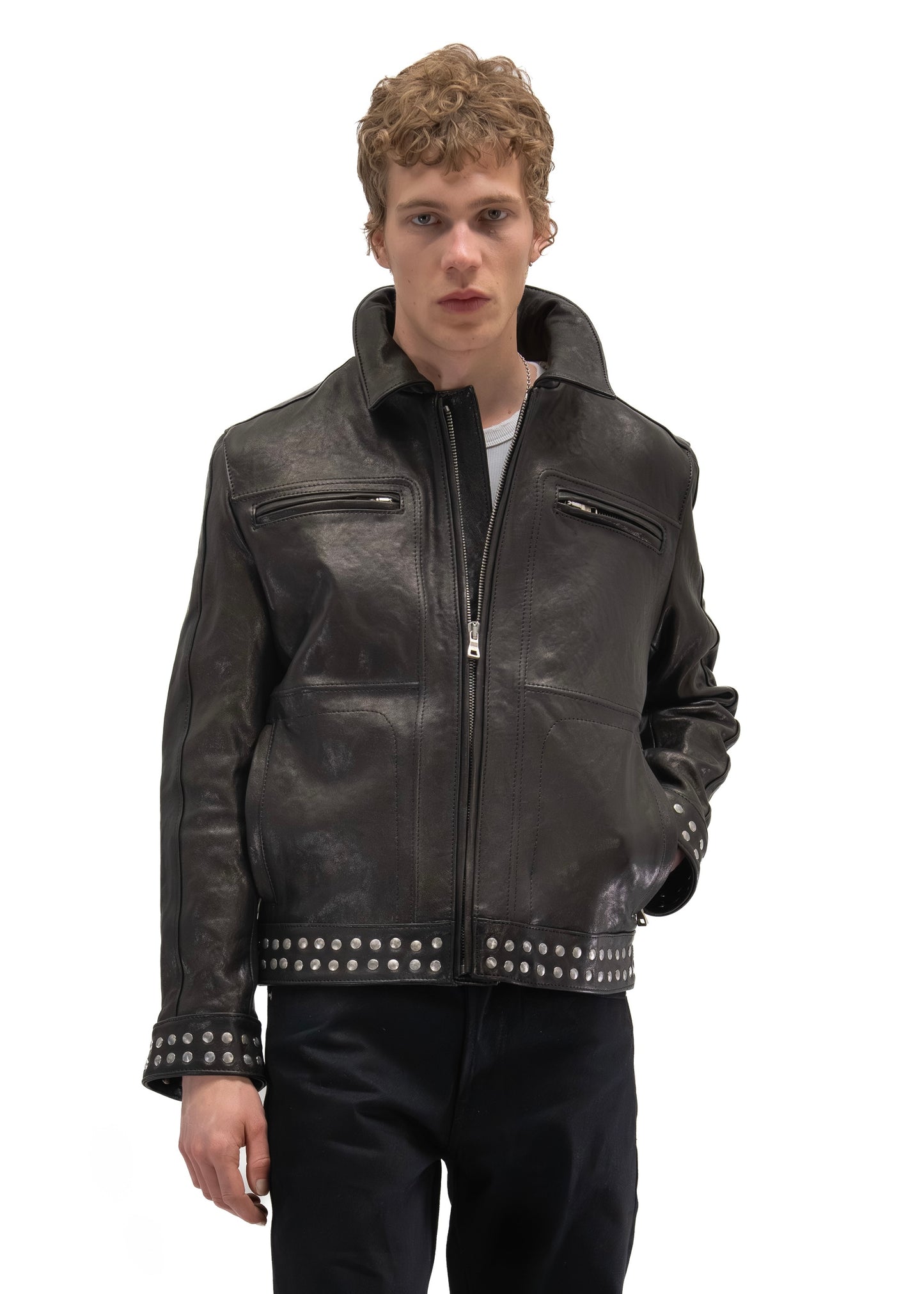 STUDDED HIGHWAY LEATHER JACKET