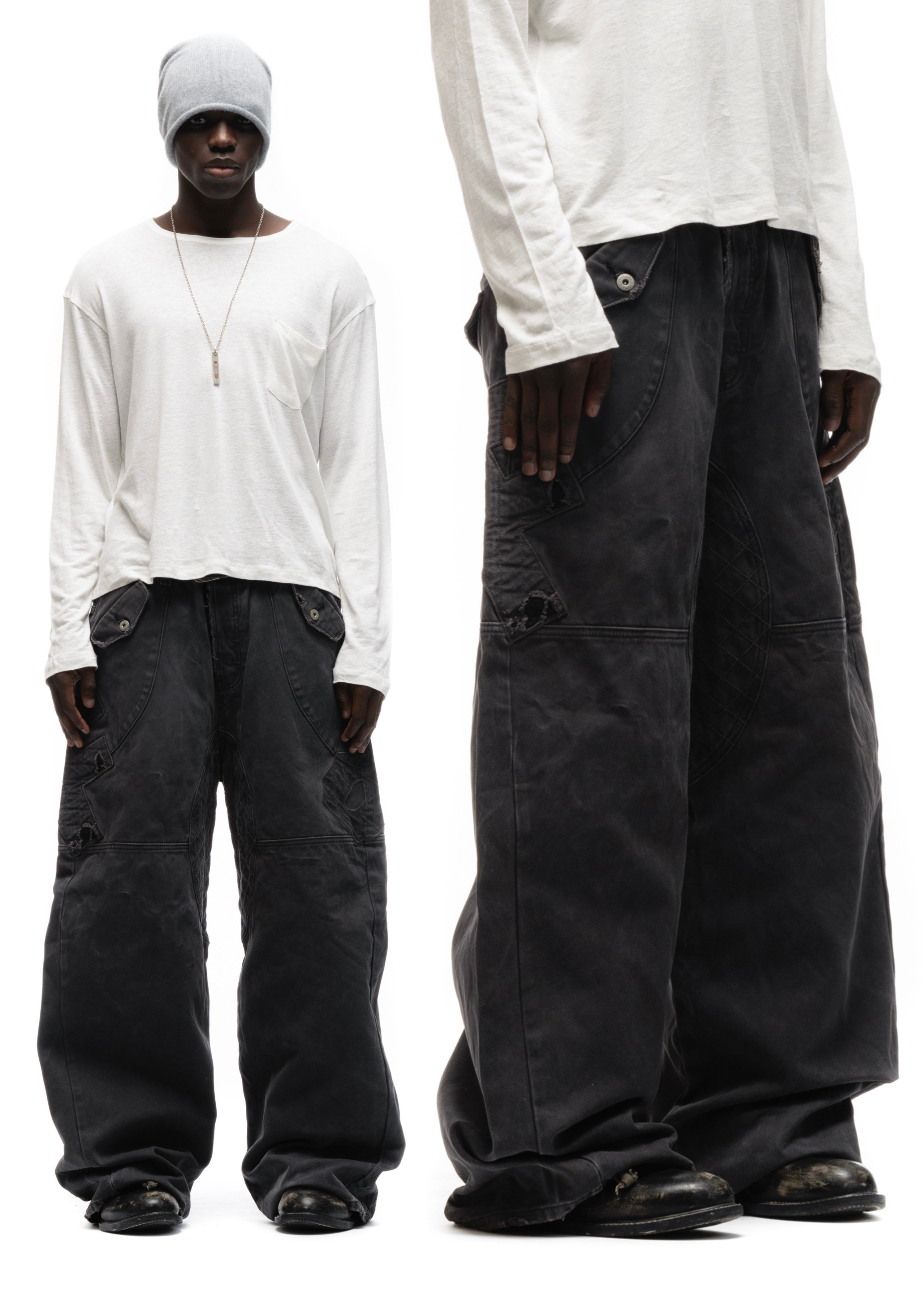 F8 REWORKED PANTS GREY – NO/FAITH STUDIOS