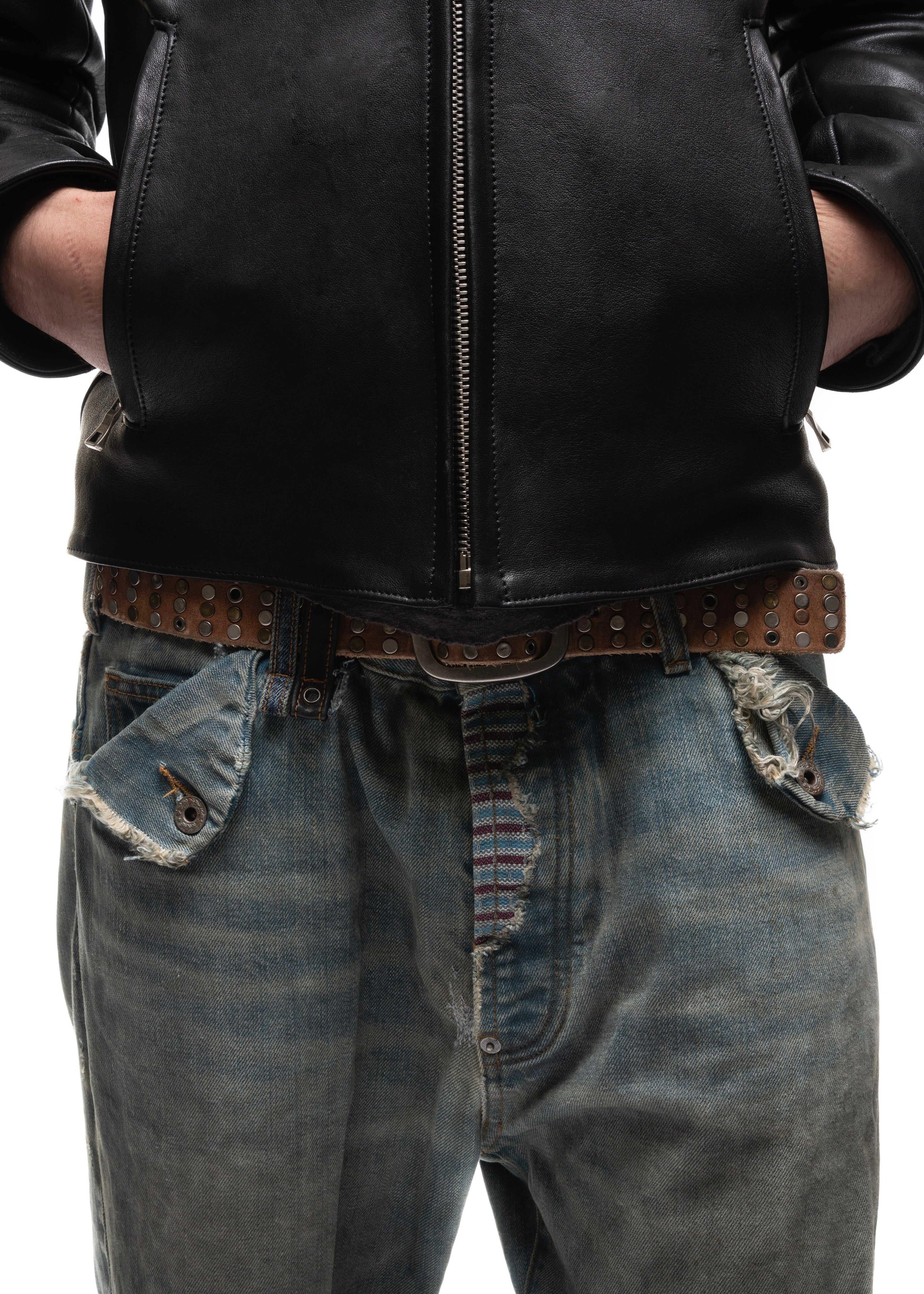 BIKER ONE CUT LEATHER JACKET – NO/FAITH STUDIOS