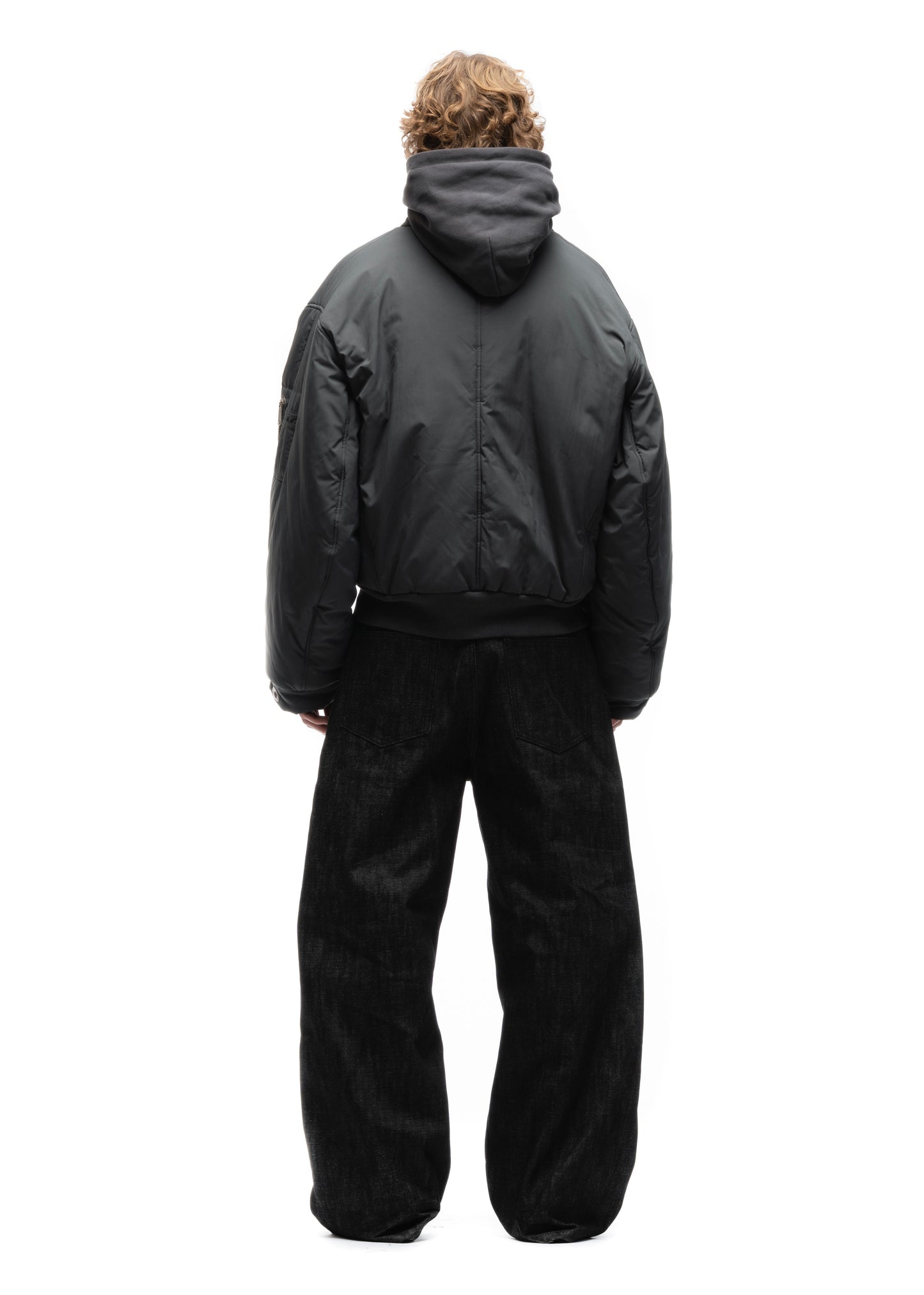 FENCING WAFFLE BOMBER JACKET COLD GREY