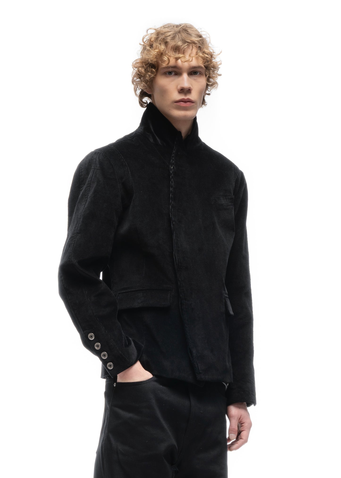 ASYMMETRICAL CORDUROY BLAZER