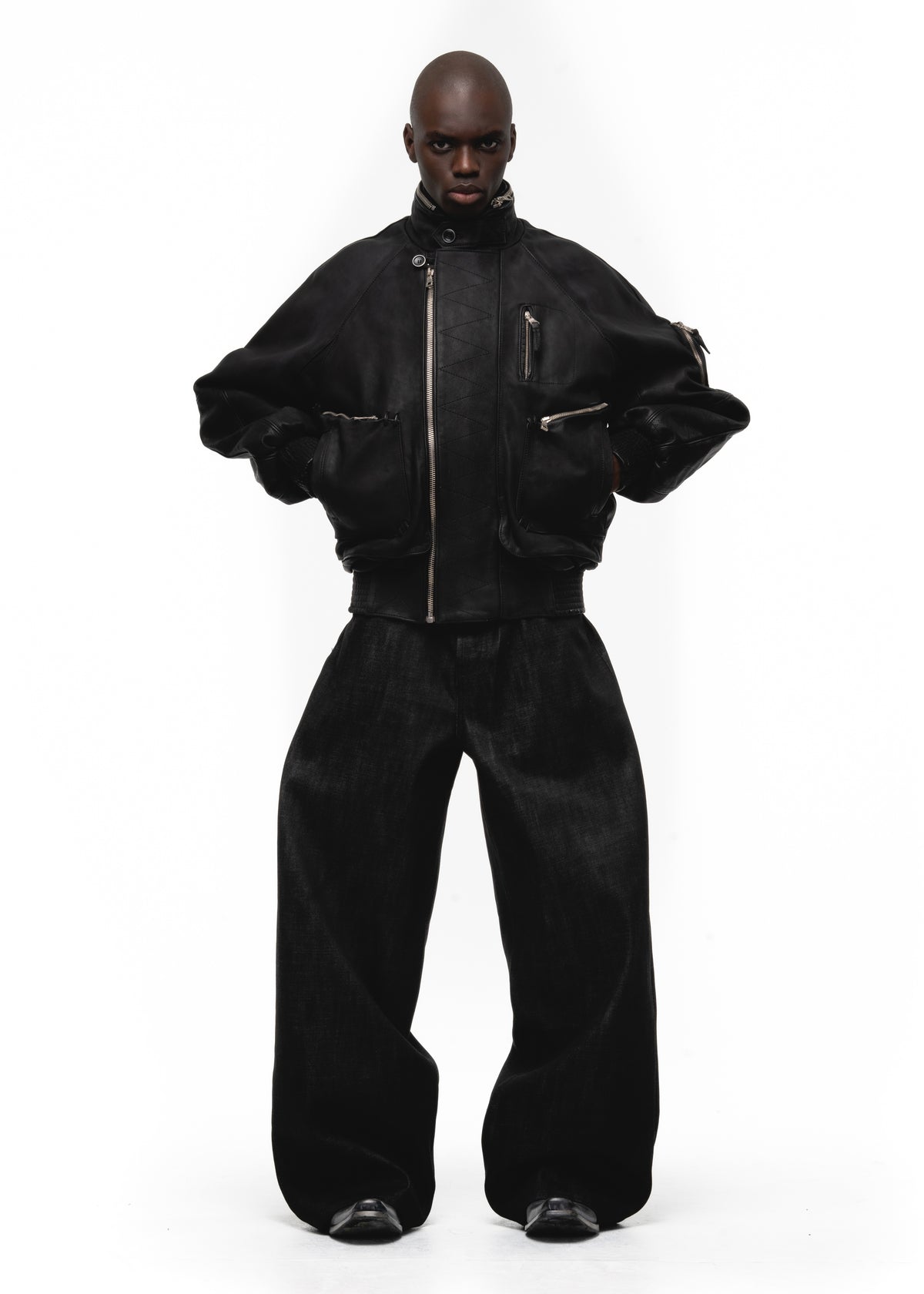 FLIGHT LEATHER COTTON JACKET