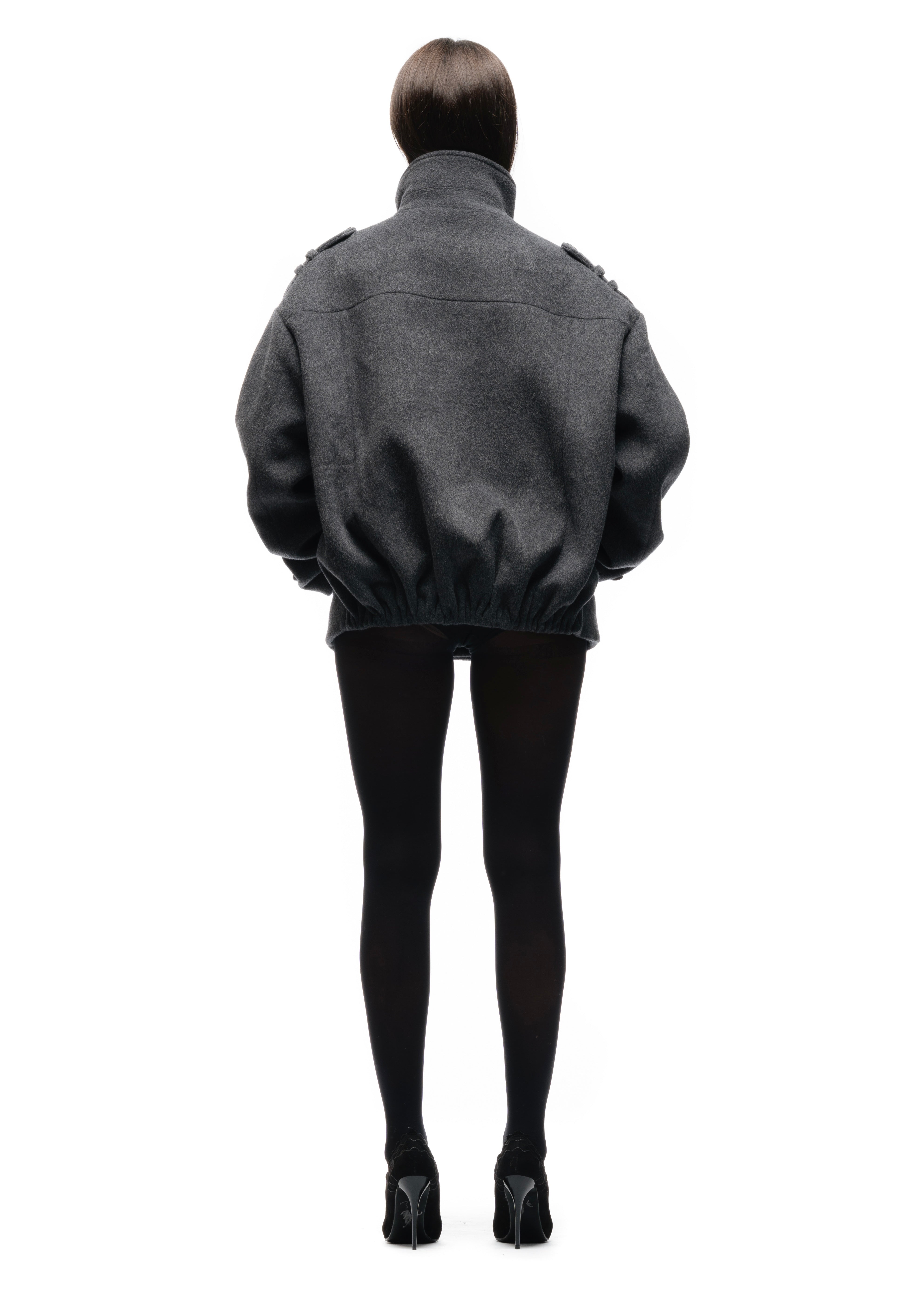 BUTTON UP MARINE JACKET GREY FEMALE – NO/FAITH STUDIOS