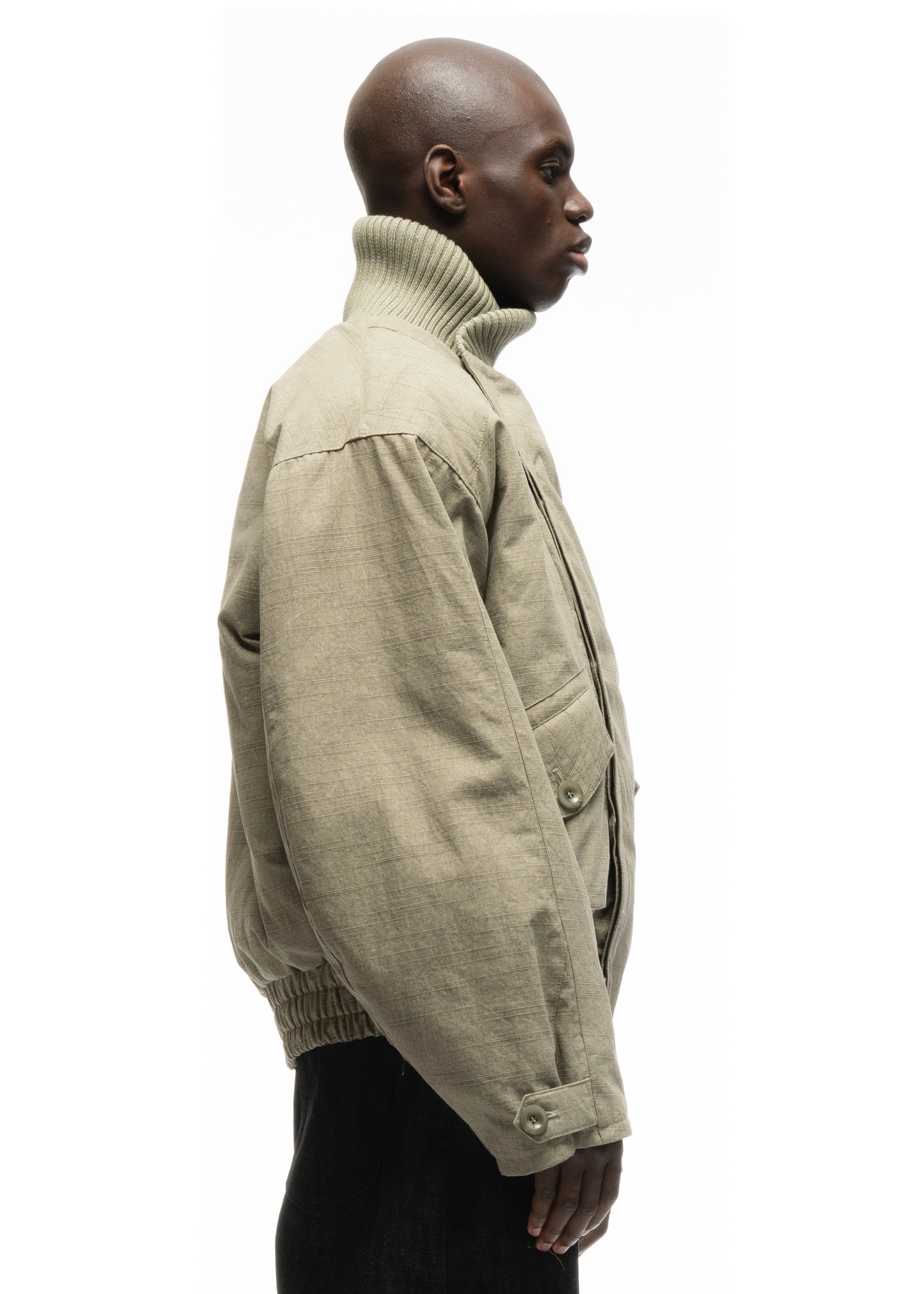 JAPANESE FLIGHT PADDED BOMBER JACKET CONCRETE BEIGE