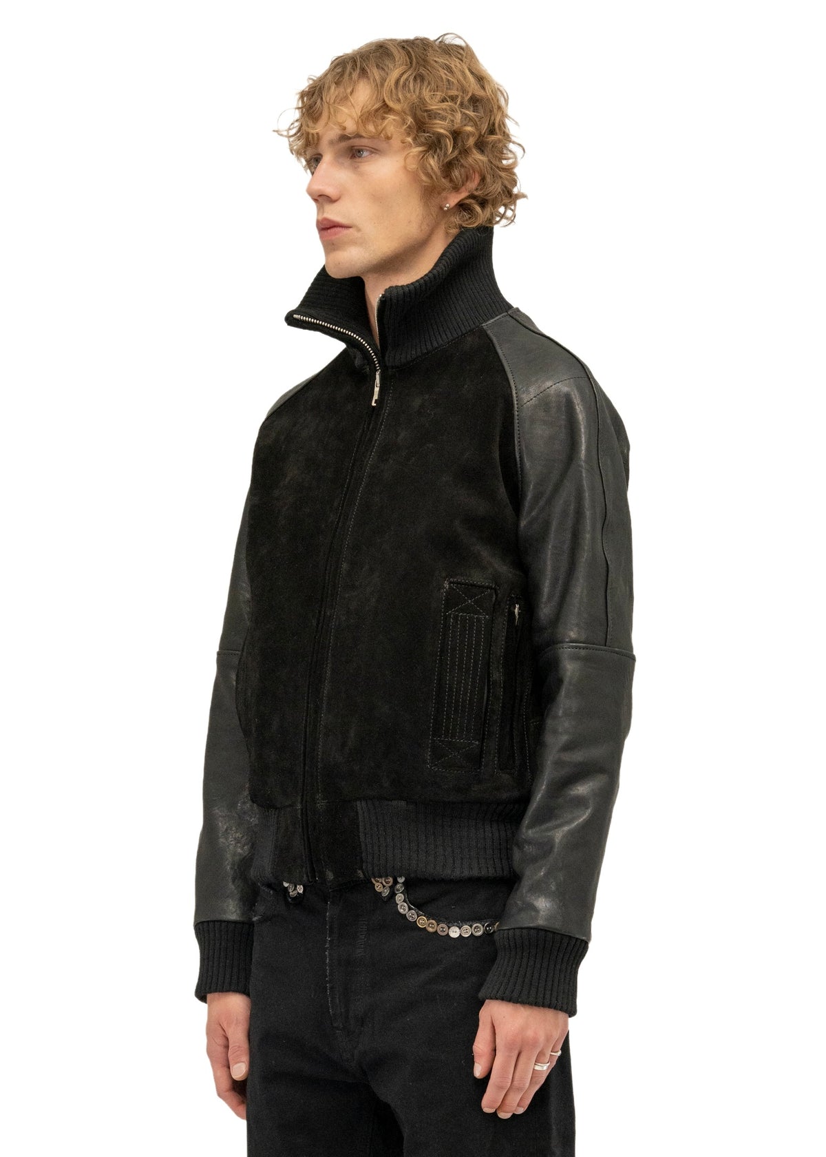 DUST ONE CUT LEATHER JACKET SUEDE