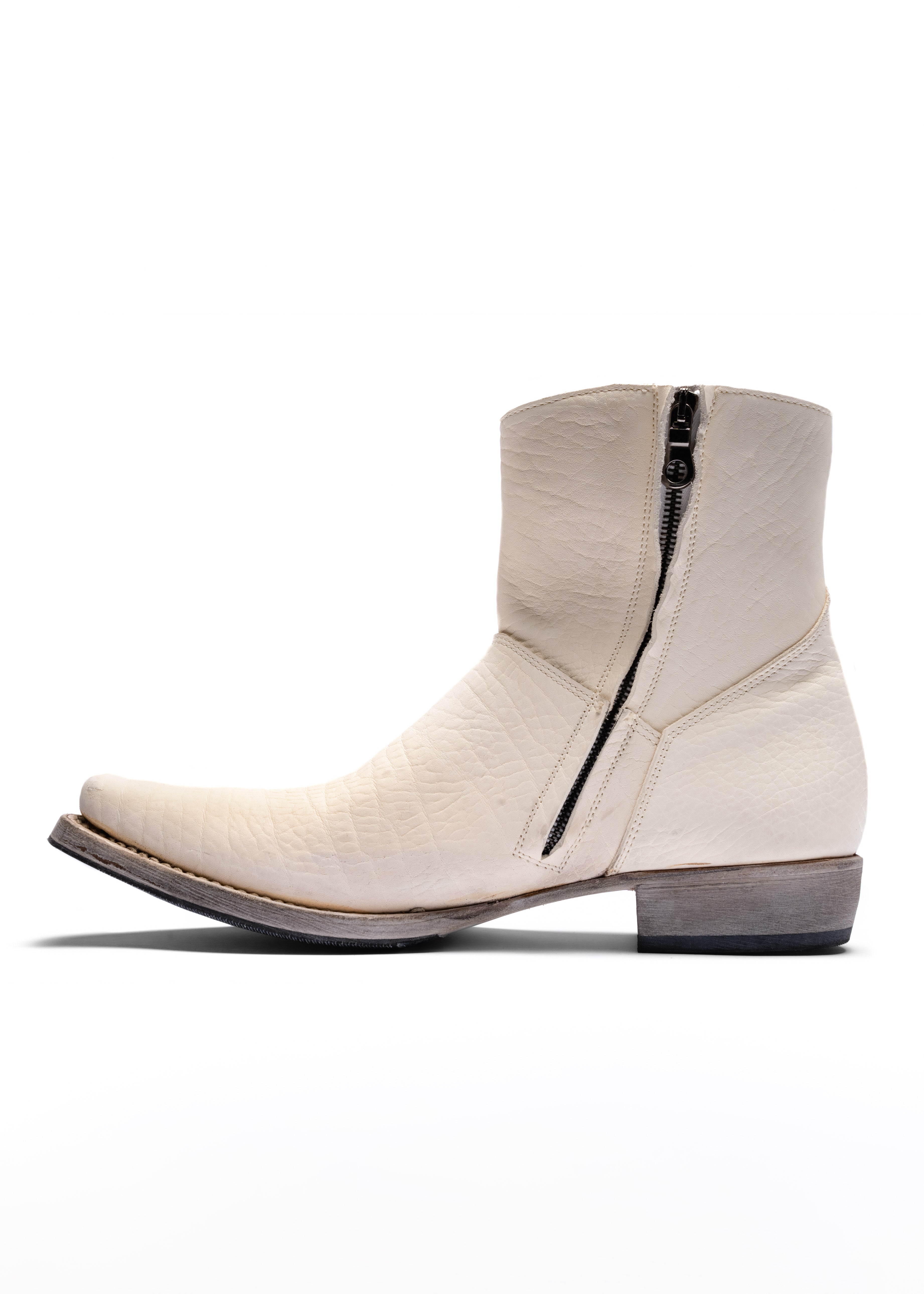 WHITE CONCRETE TEXAN BOOTS – NO/FAITH STUDIOS