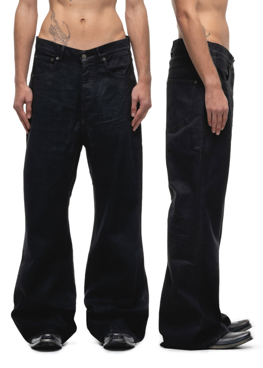 ITALY DULL BLACK BOOT CUT