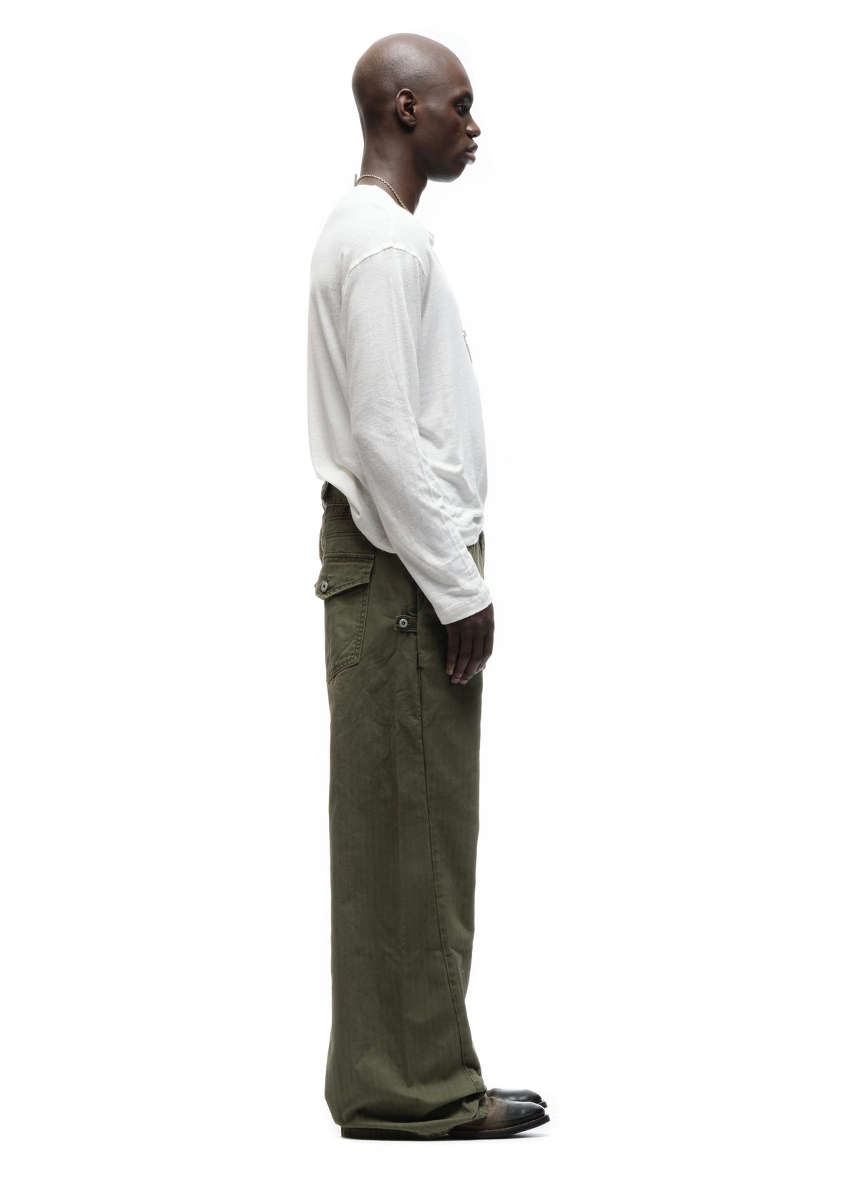 HERRINGBONE CUT KHAKI