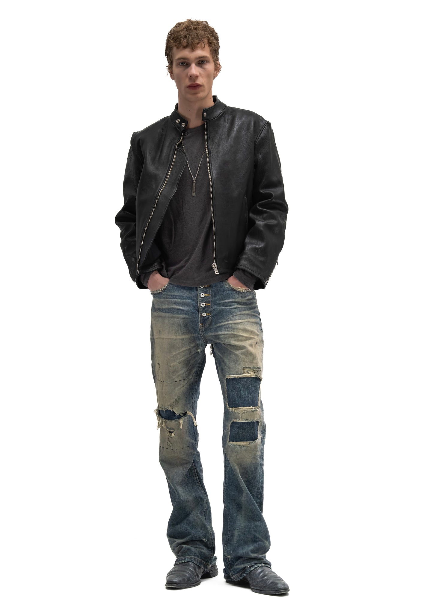 RACER ONE CUT LEATHER JACKET