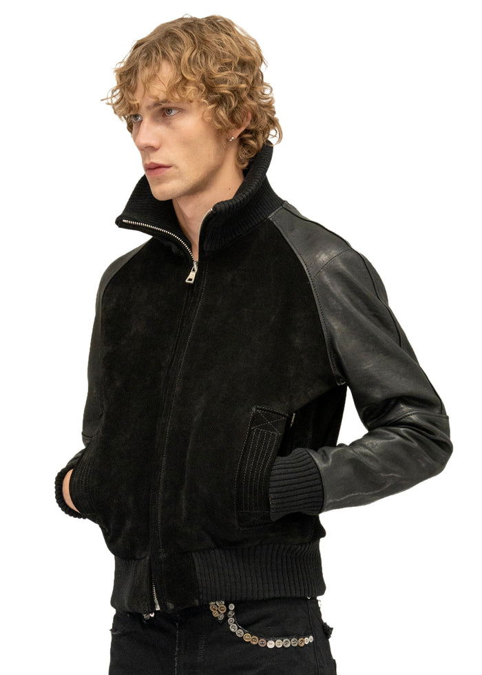 DUST ONE CUT LEATHER JACKET SUEDE
