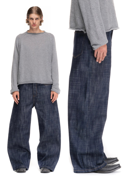 RAW DENIM JAPANESE LOOSE FIT HEAVY STRUCTURED BLUE