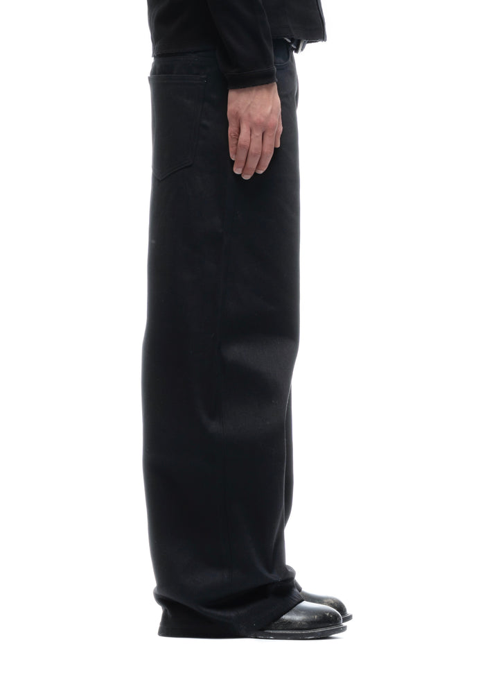 JAPANESE SELVEDGE LOOSE DENIM BLACK