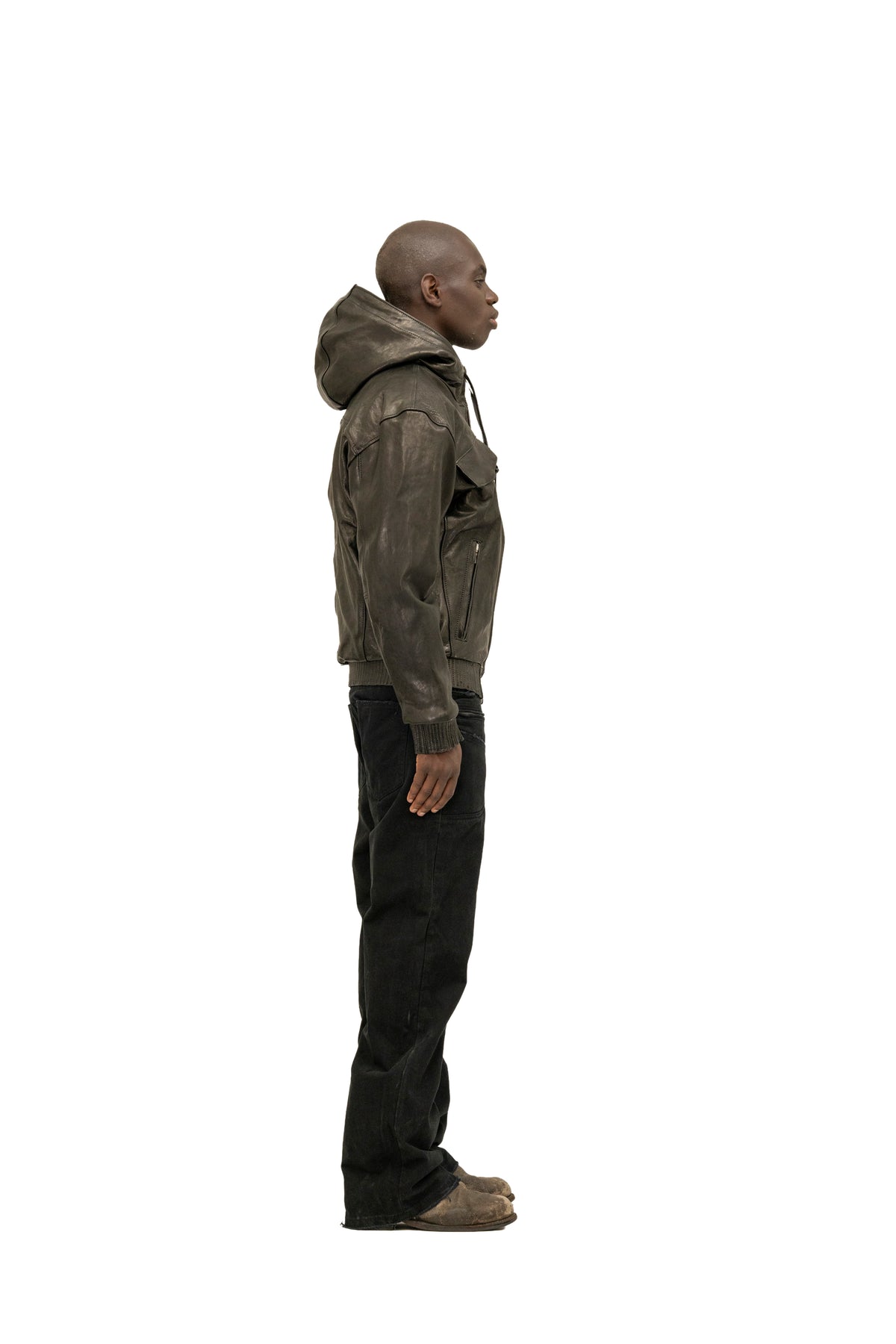 SCAR HOOD LEATHER JACKET