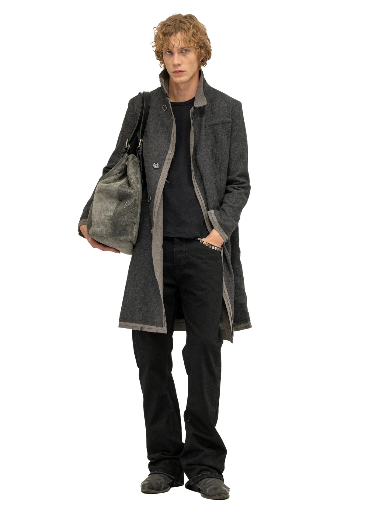 LAYERED WOOL COAT