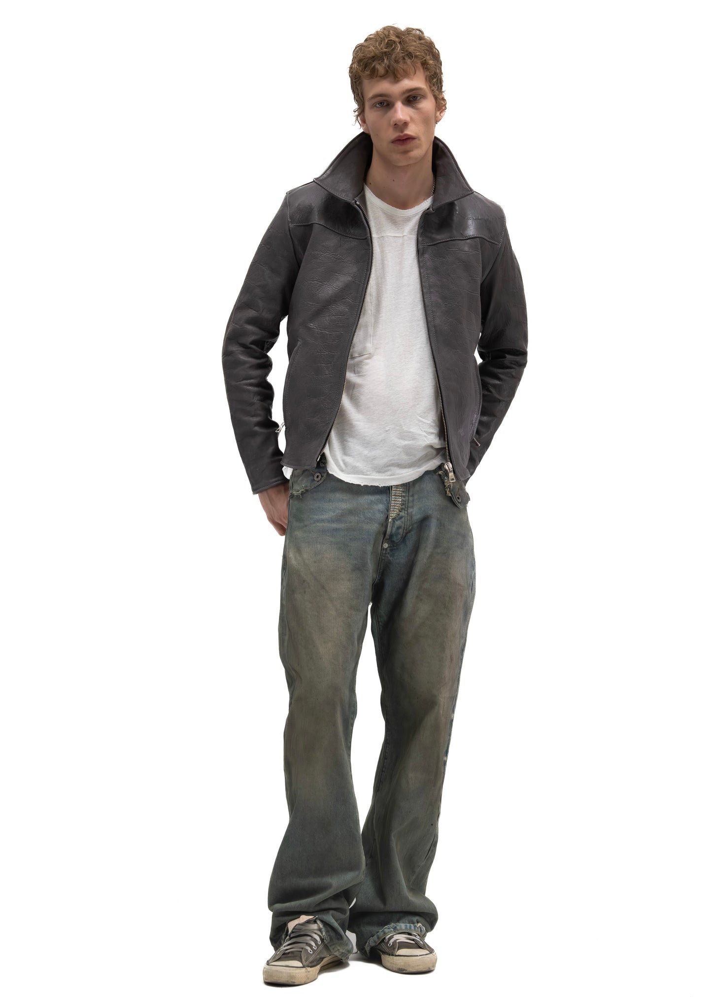 PLUM BIKER ONE CUT LEATHER JACKET
