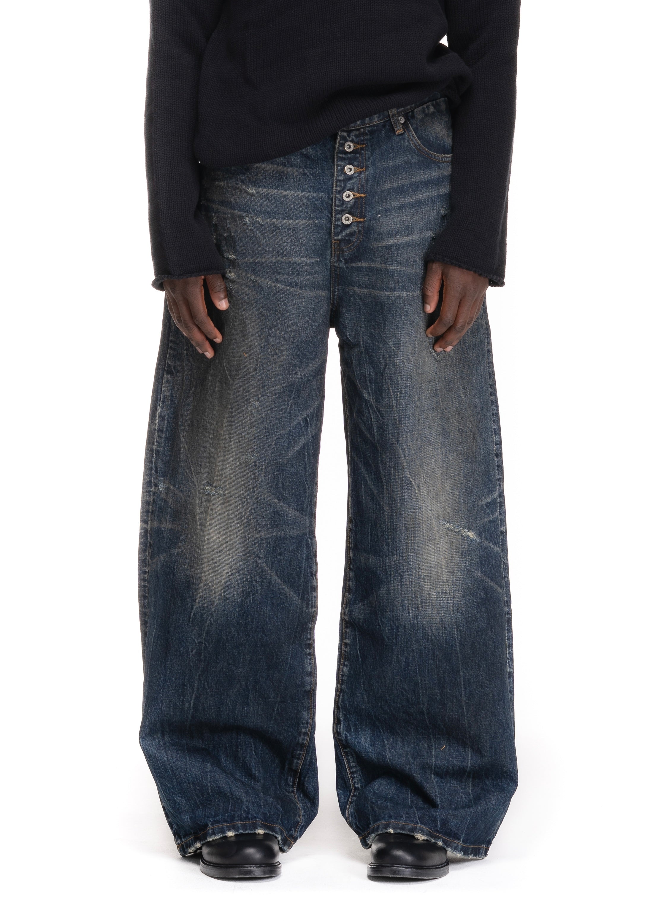 MIDNIGHT INDIGO SELVEDGE DENIM LOOSE FIT – NO/FAITH STUDIOS