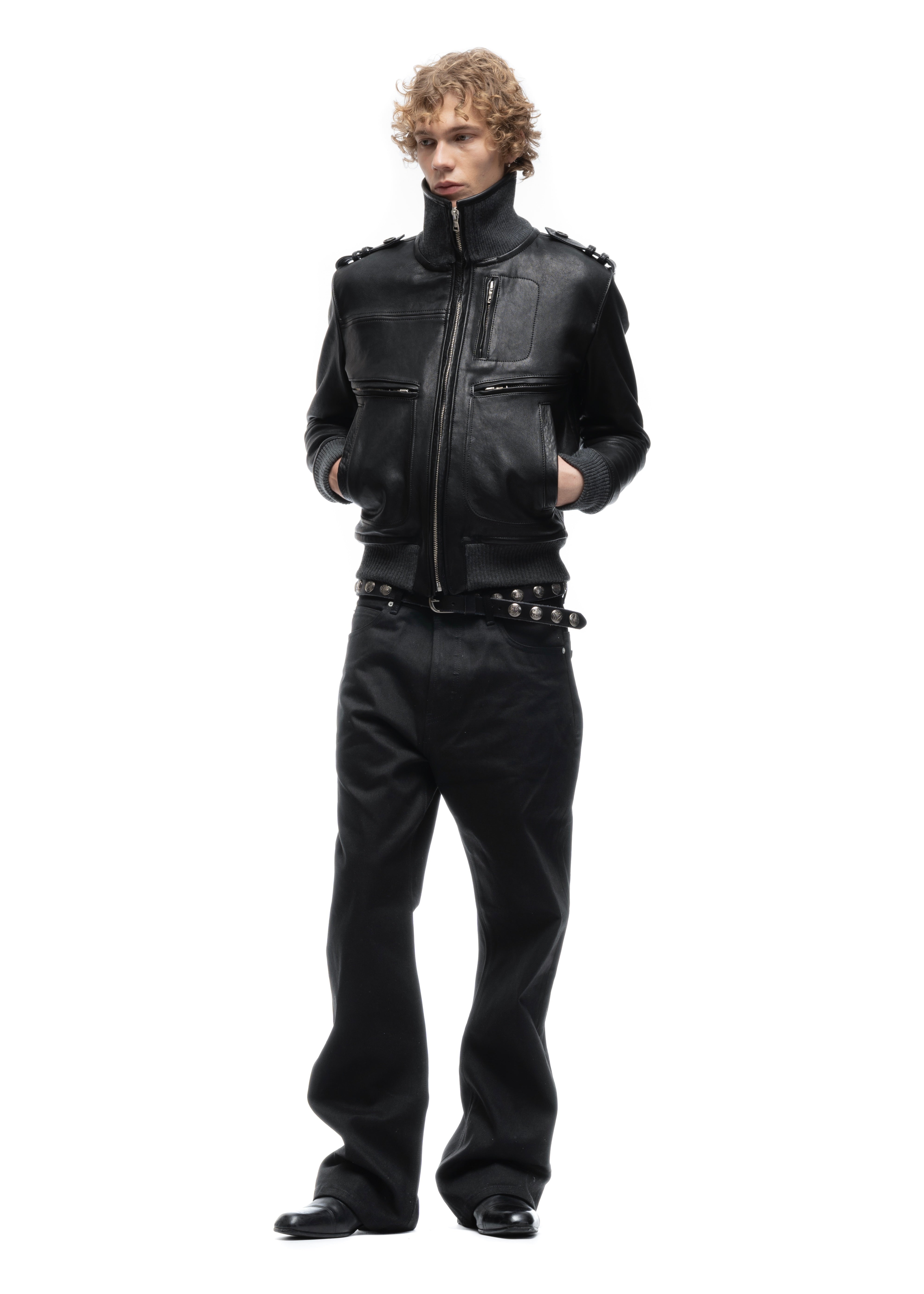SHADOW OPERATOR LEATHER JACKET BLACK – NO/FAITH STUDIOS