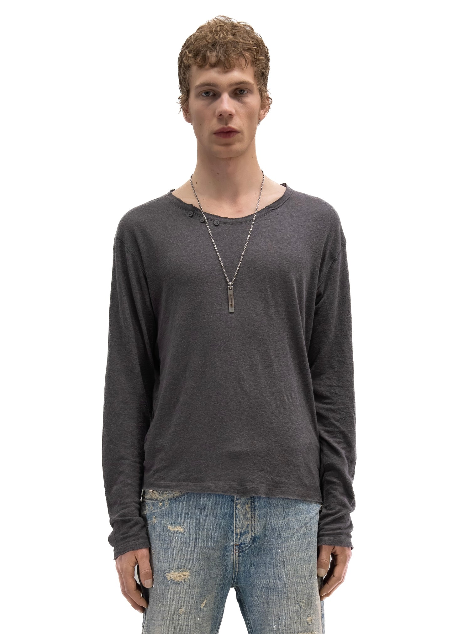 HERITAGE BUTTON-UP LONGSLEEVE GREY