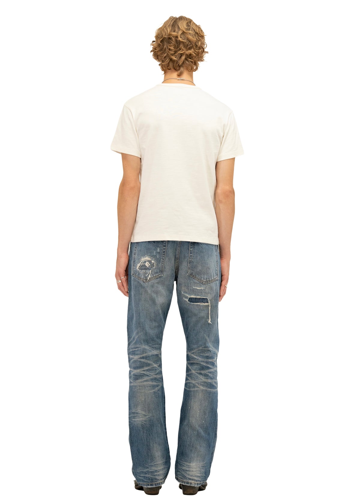 HAND REPAIRED SELVEDGE FITTED BOOTCUT DENIM