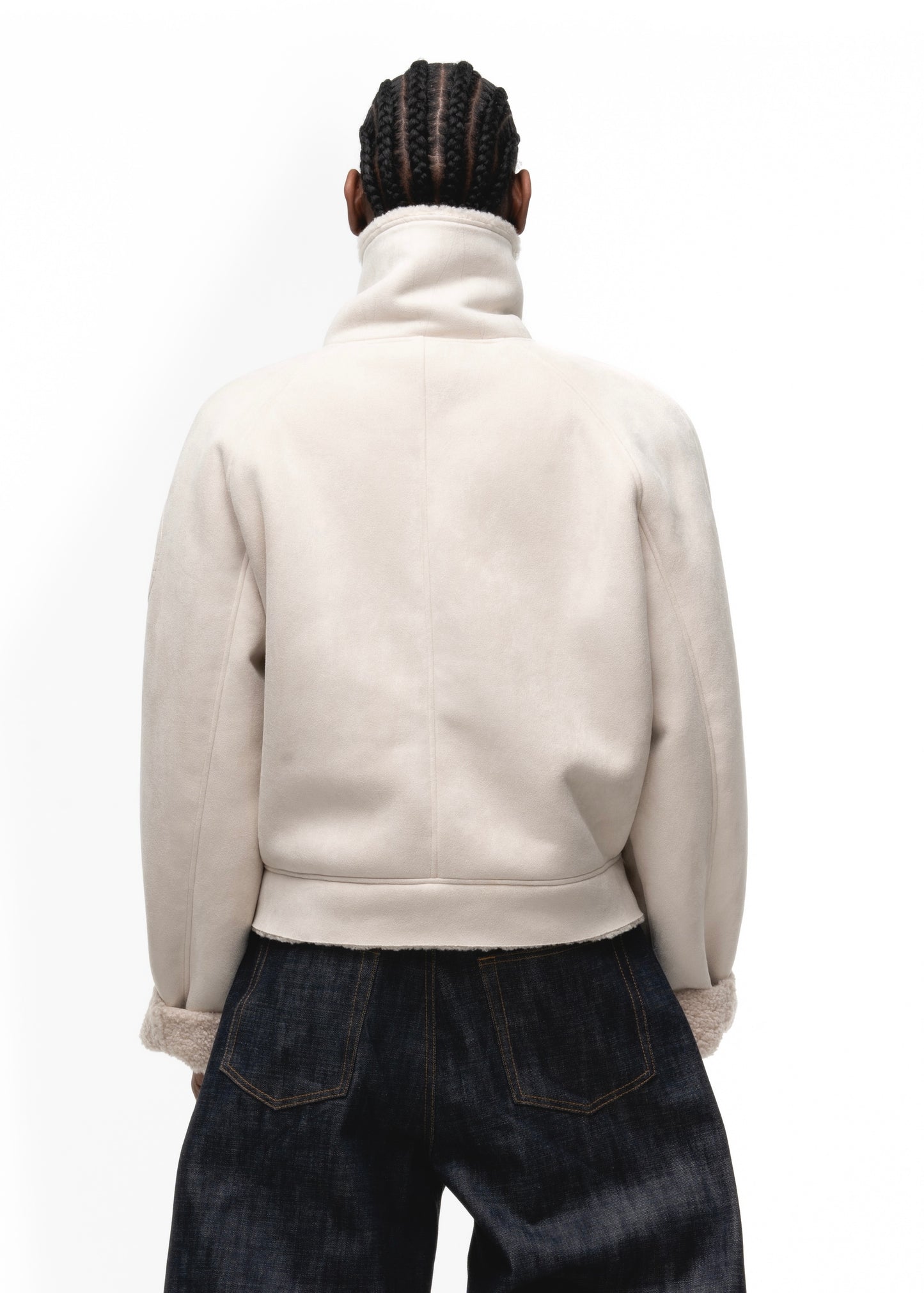 HEAVY FLIGHT SHEARLING JACKET WHITE