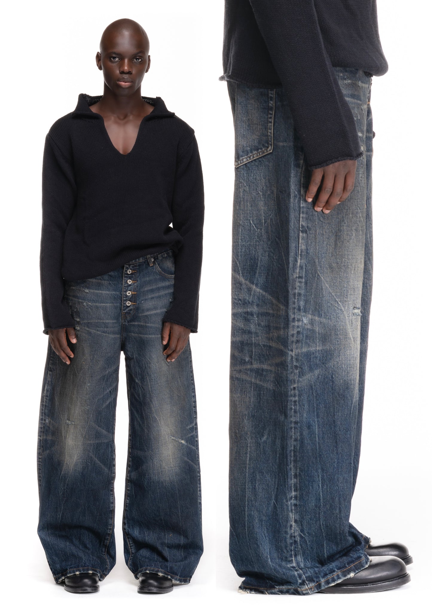 MIDNIGHT INDIGO SELVEDGE DENIM LOOSE FIT