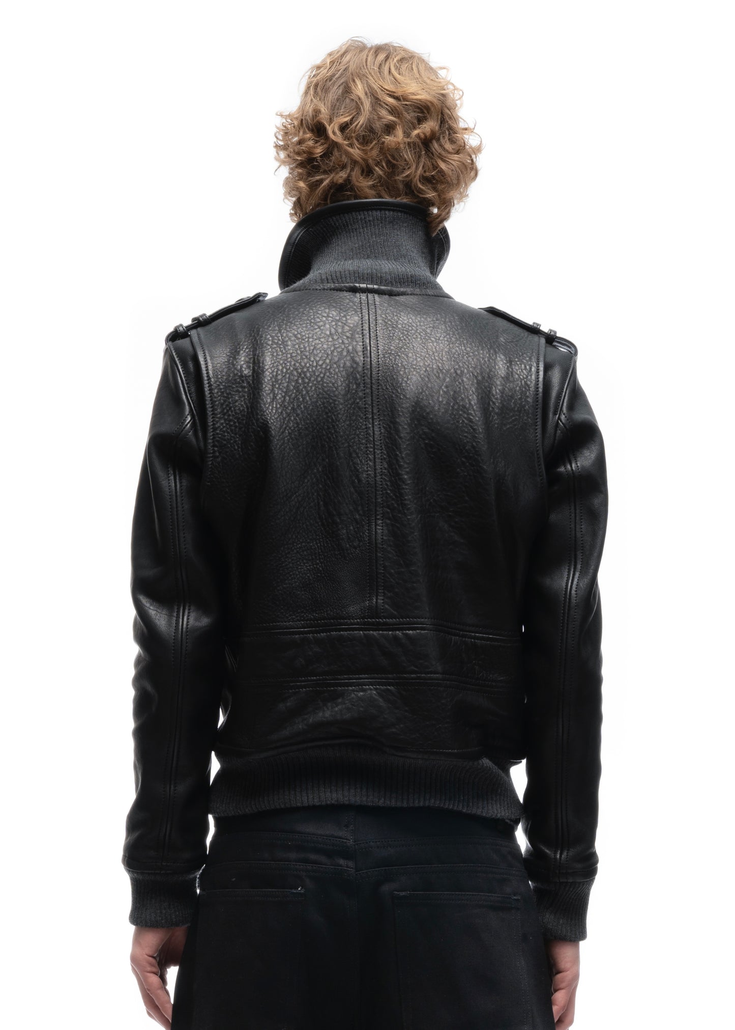 SHADOW OPERATOR LEATHER JACKET BLACK