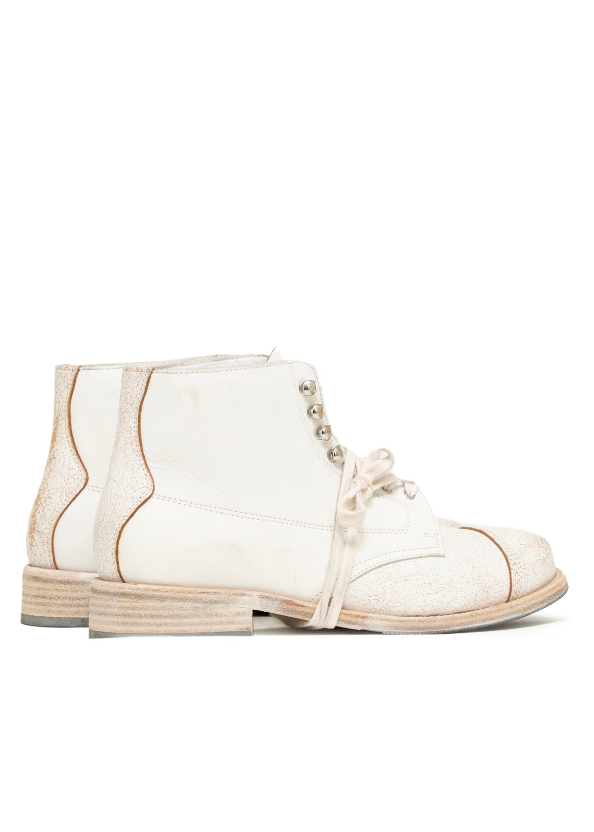 UTILITY BOOTS CRACKED WHITE