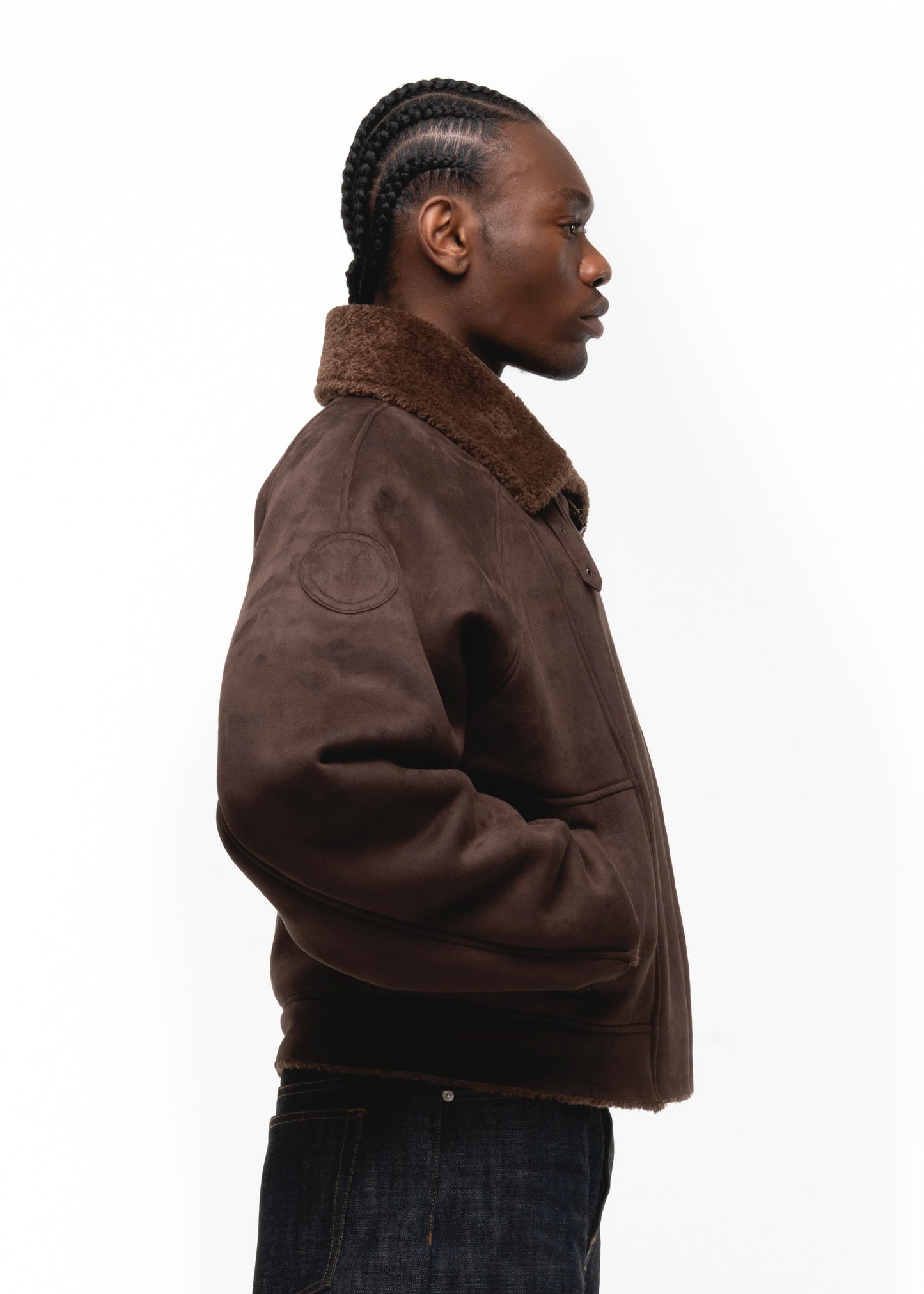 HEAVY FLIGHT SHEARLING JACKET BROWN