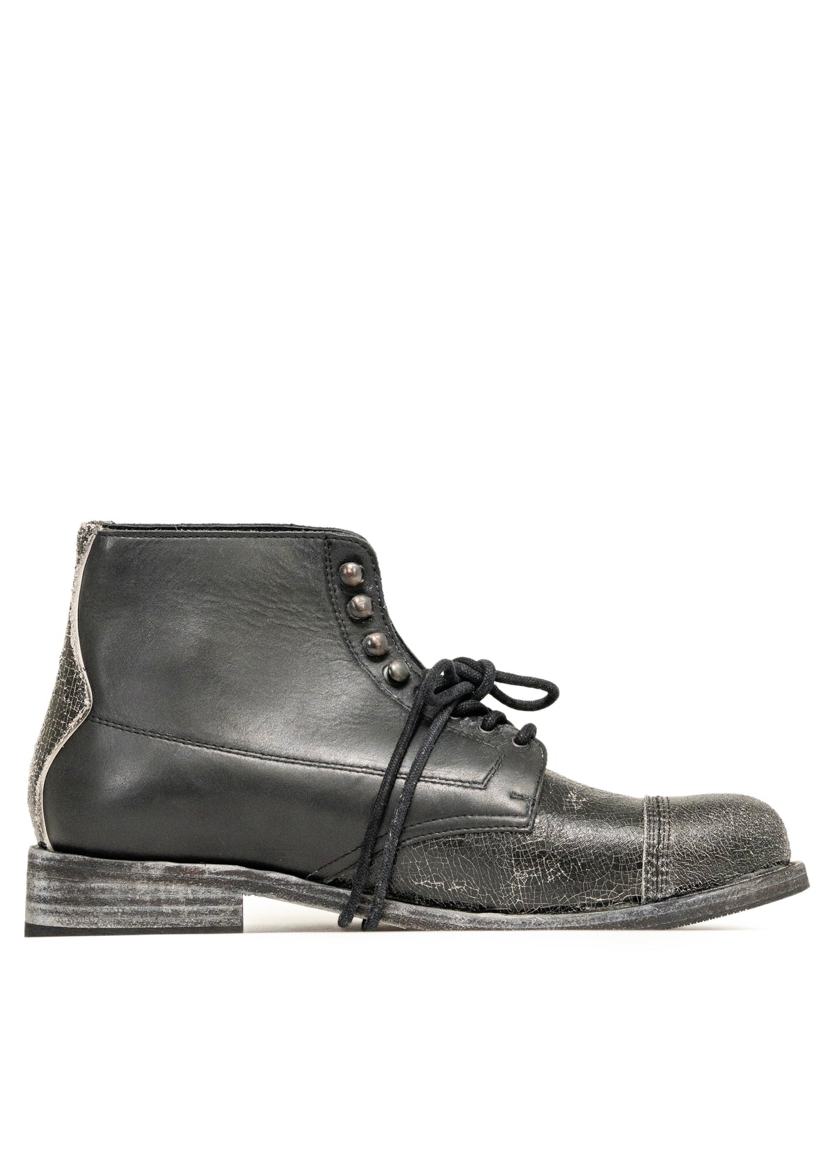 UTILITY BOOTS CRACKED BLACK