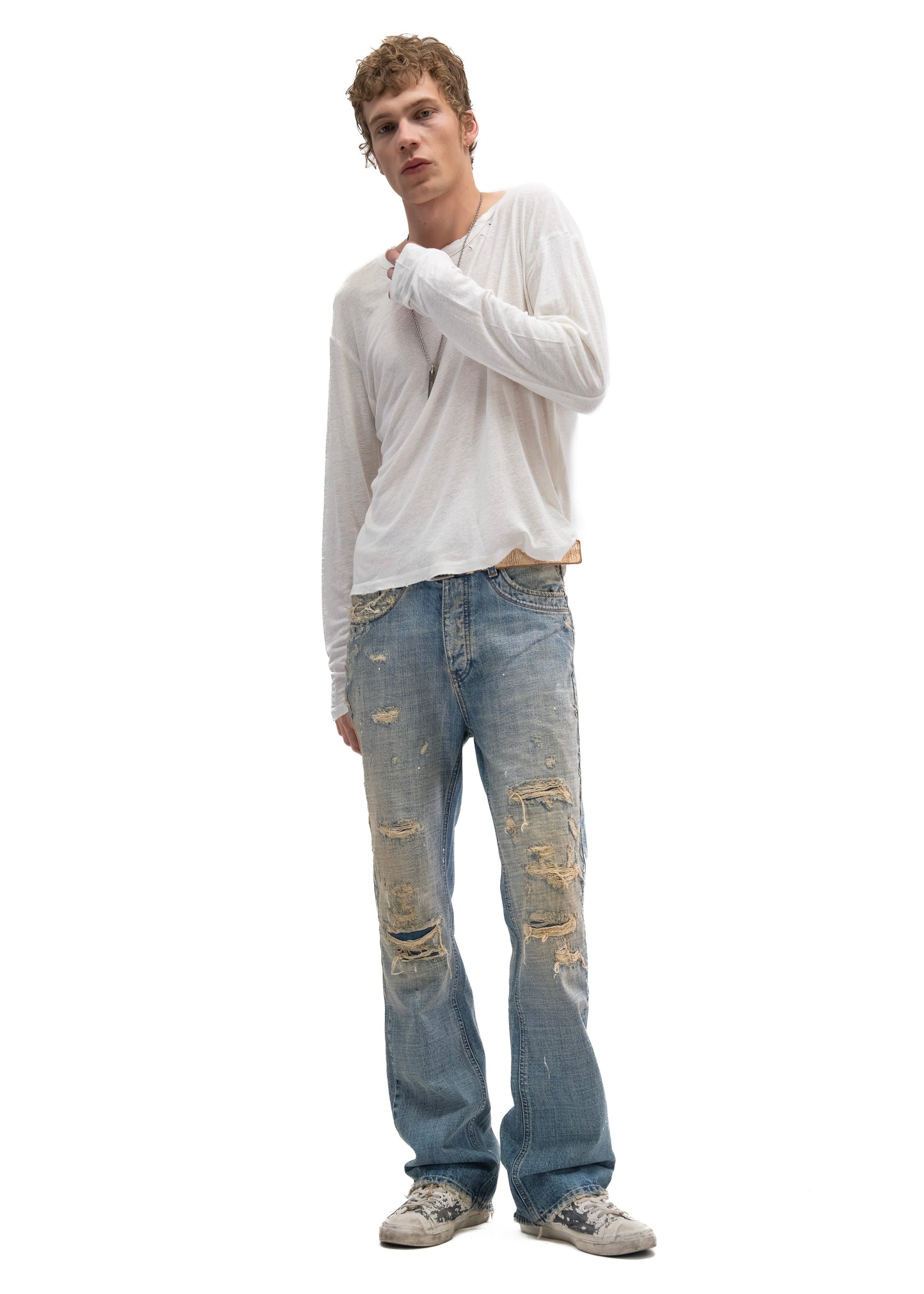 HERITAGE BUTTON-UP LONGSLEEVE WHITE