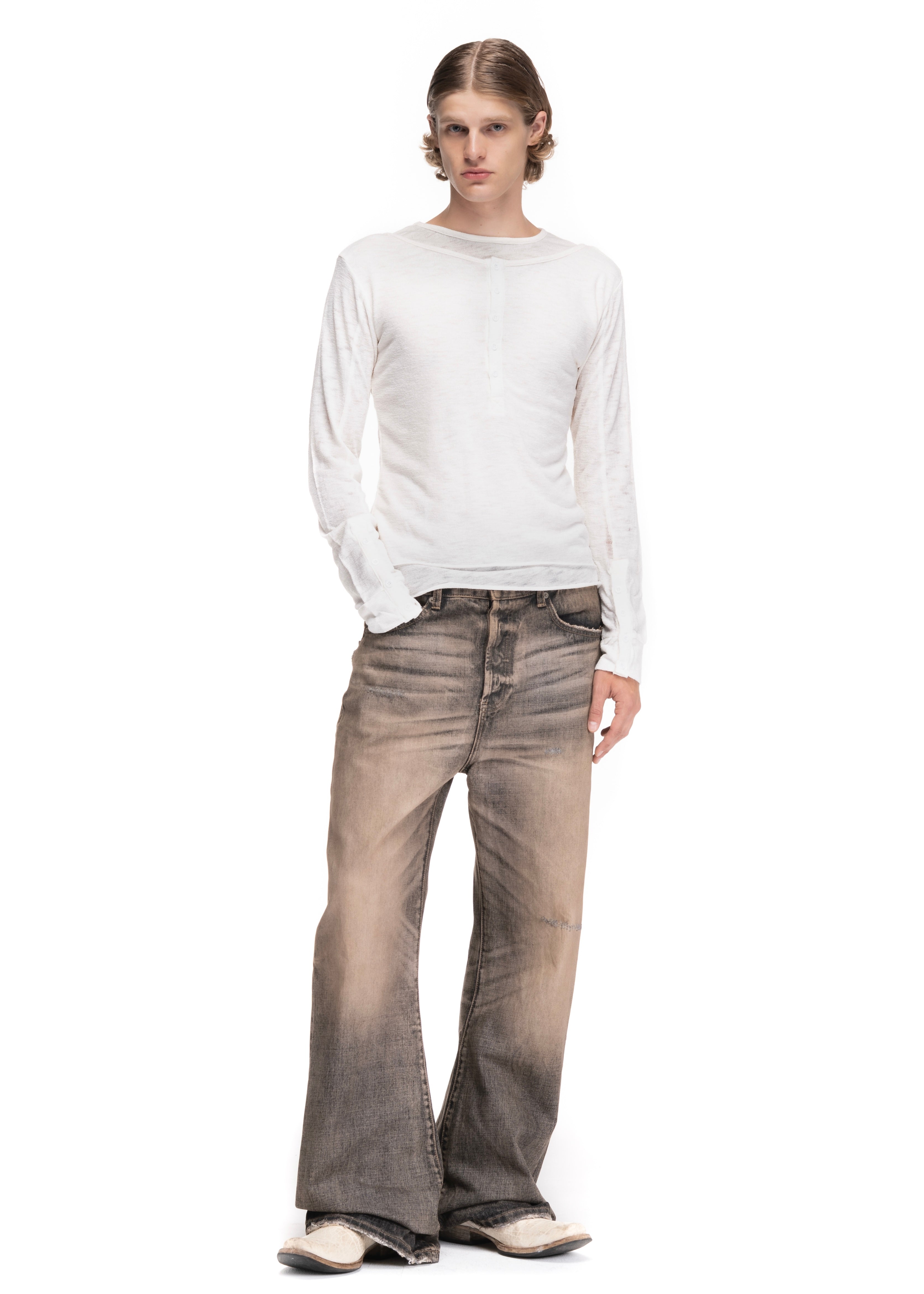 SOLAR FADE SELVEDGE DENIM BOOTCUT – NO/FAITH STUDIOS