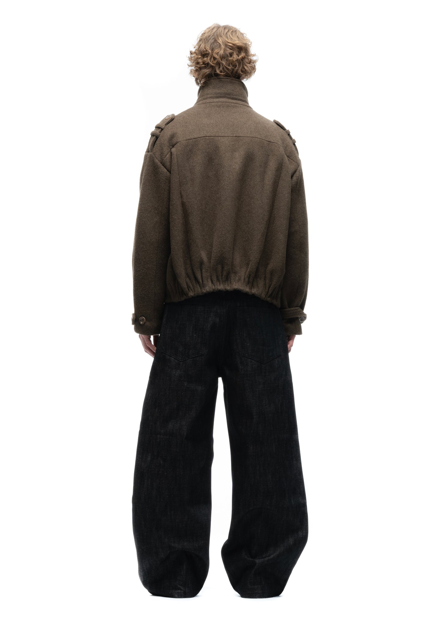 BUTTON UP MARINE JACKET GREEN