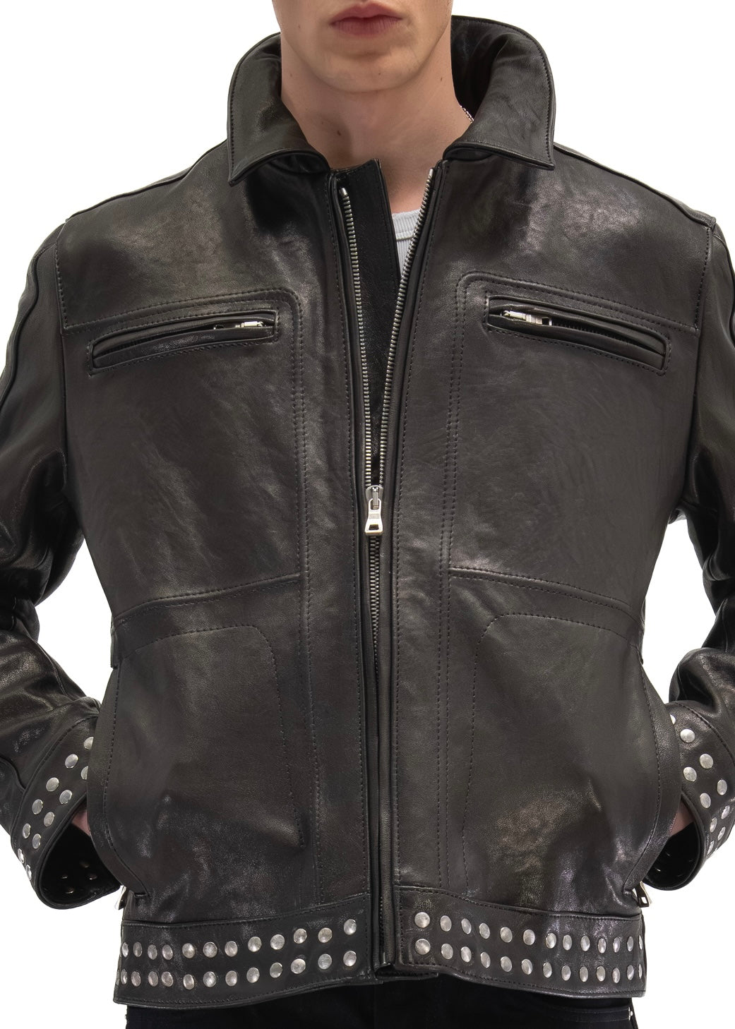 STUDDED HIGHWAY LEATHER JACKET