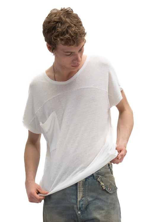 SHADOW SLEEVE T-SHIRT WHITE