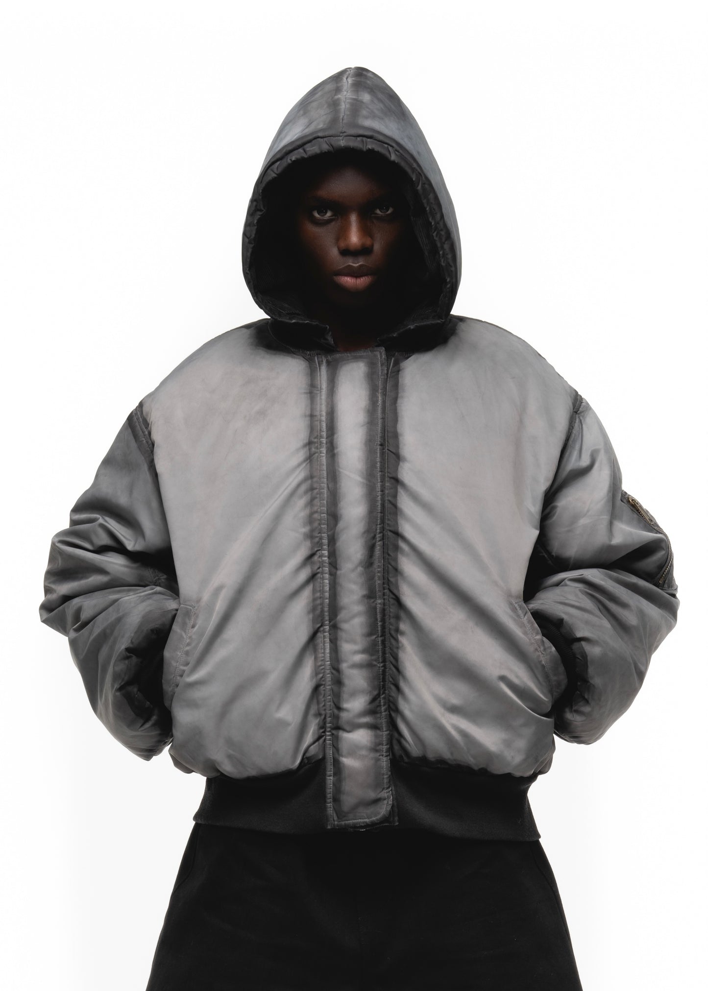 REVERSIBLE ONYX BOMBER JACKET GREY