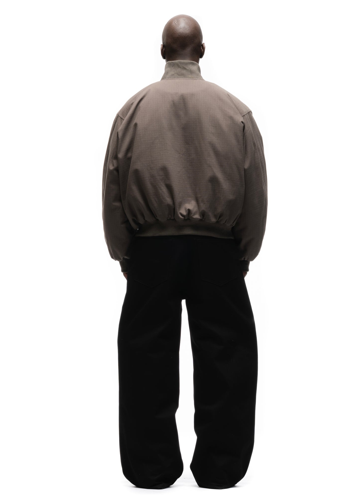 DOUBLE BUTTON BOMBER JACKET STRUCTURED STONE