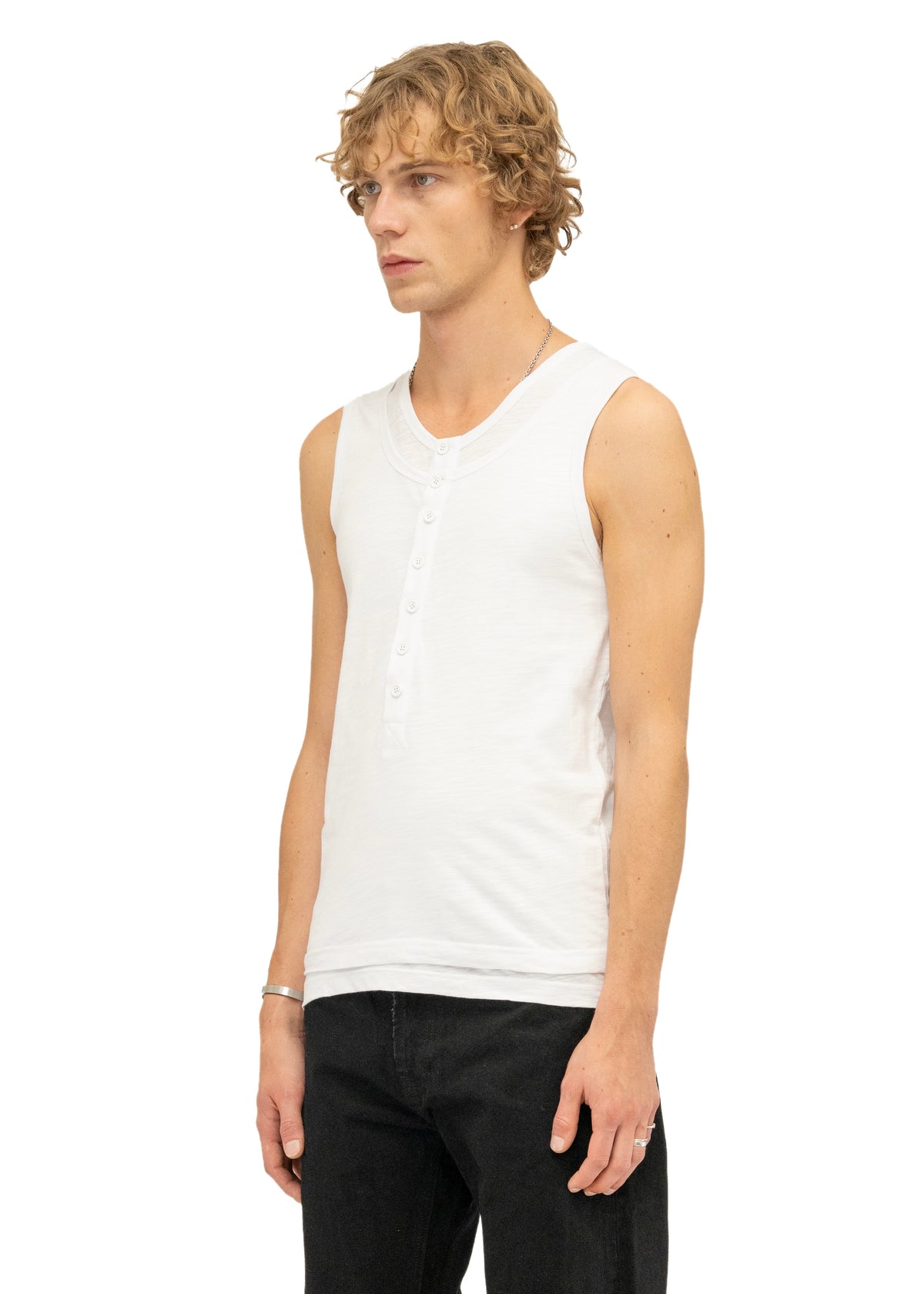 DOUBLE-LAYERED TANK TOP WHITE