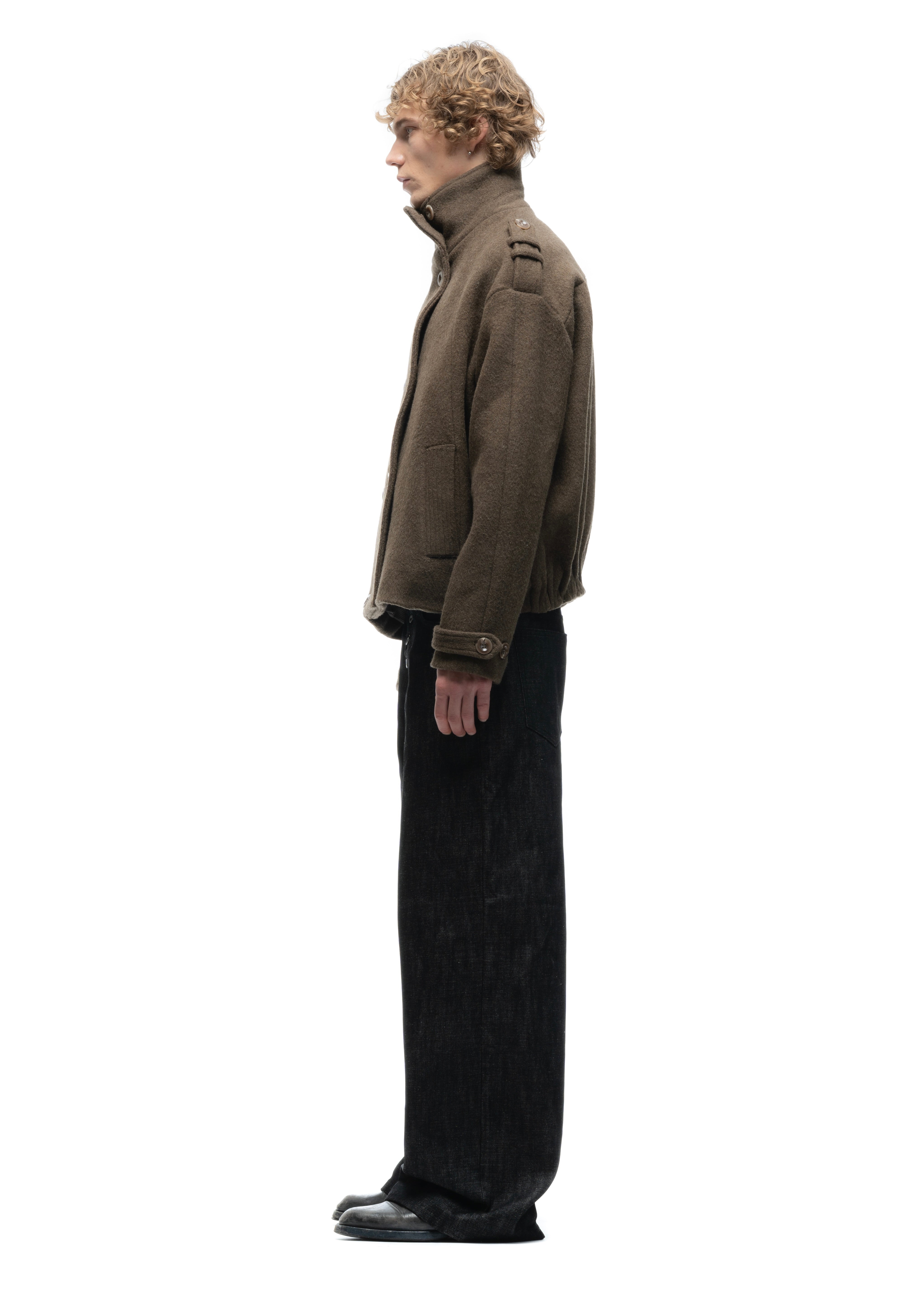 BUTTON UP MARINE JACKET GREEN – NO/FAITH STUDIOS