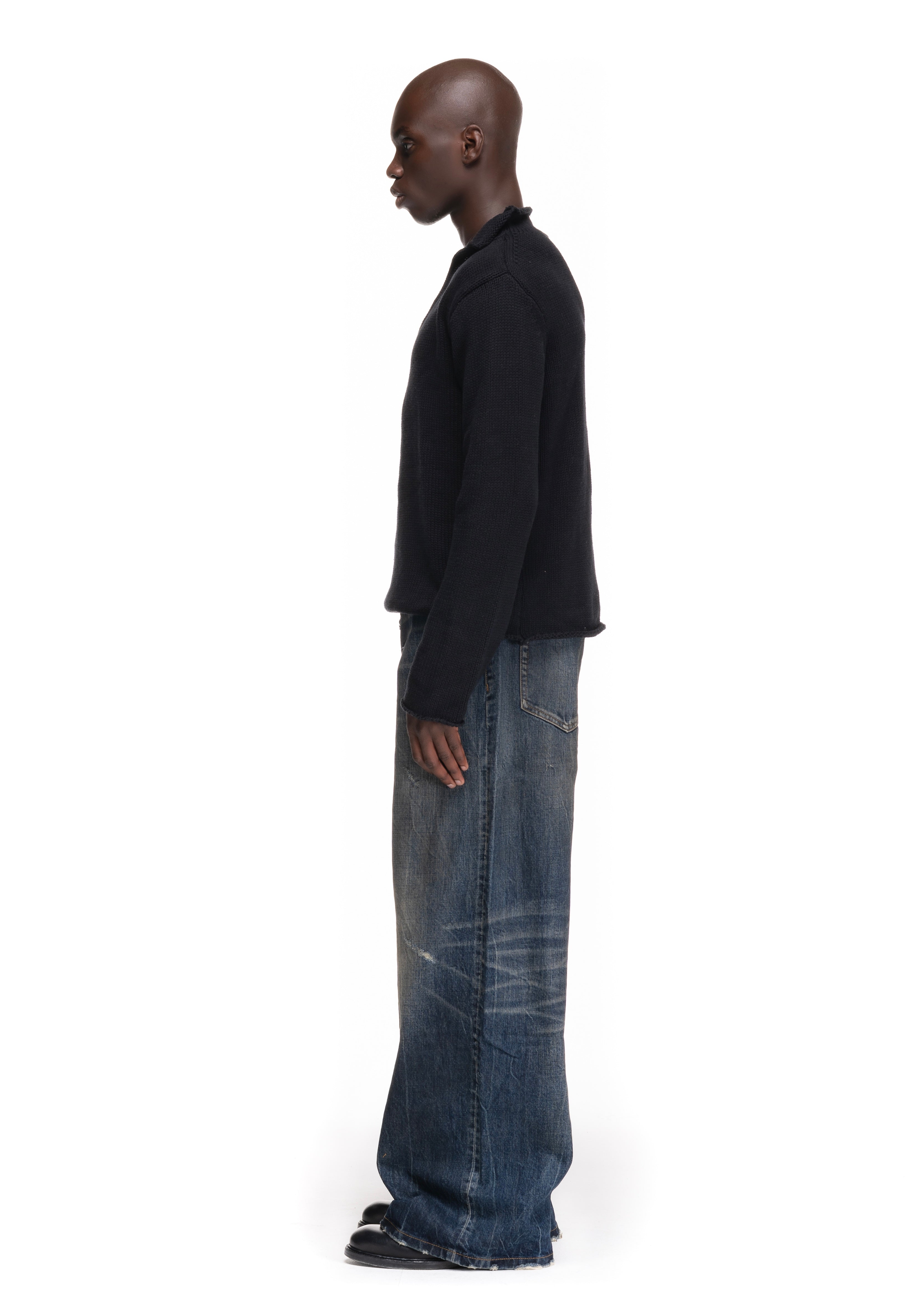 RAW DENIM JAPANESE ULTRA LOOSE NO/FAITH STUDIOS MIDNIGHT INDIGO 