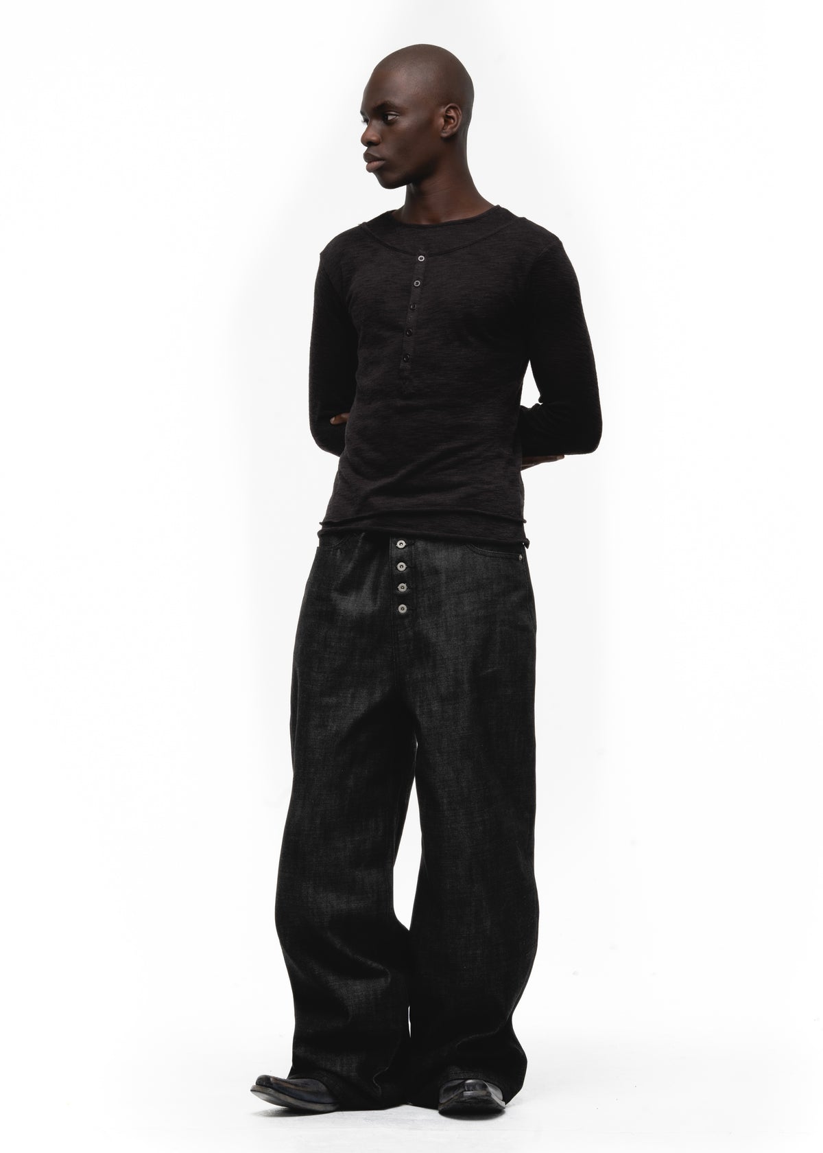 RAW DENIM JAPANESE LOOSE FIT BLACK – NO/FAITH STUDIOS